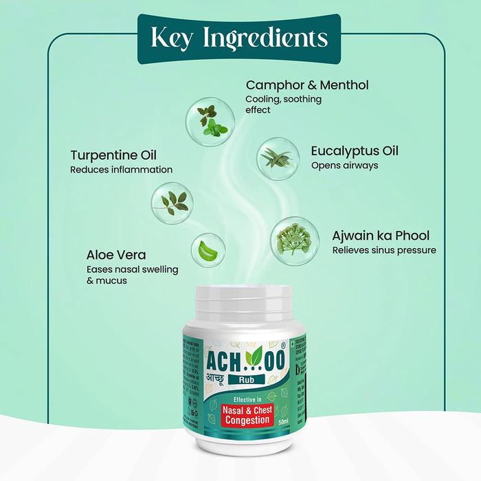 Achoo rub benefits ingredients
