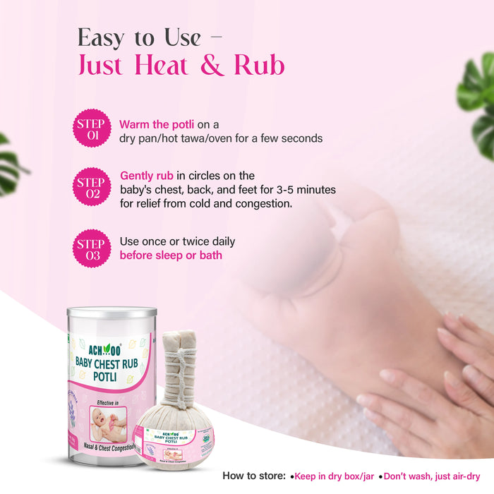 Achoo baby chest rub potli uses