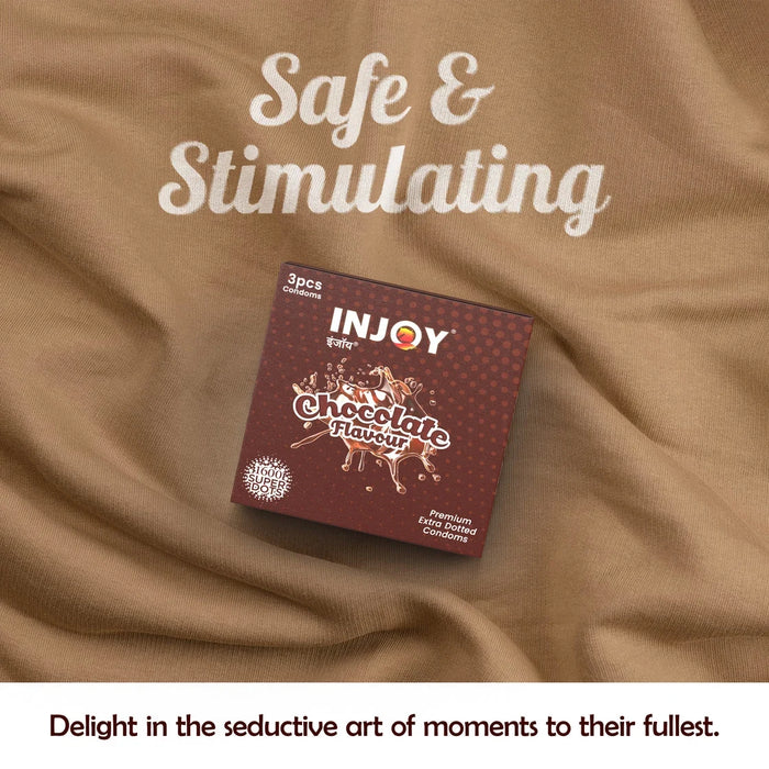 chocolate flavour condom dotted