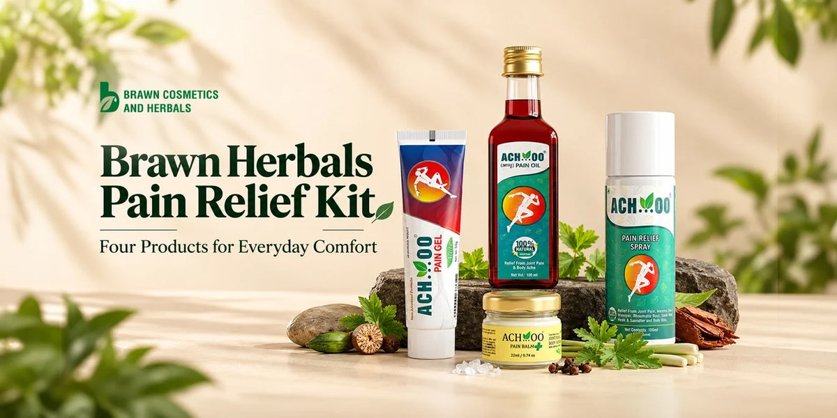 Brawn Herbals Pain Relief Kit: Four Product For Everyday Comfort 