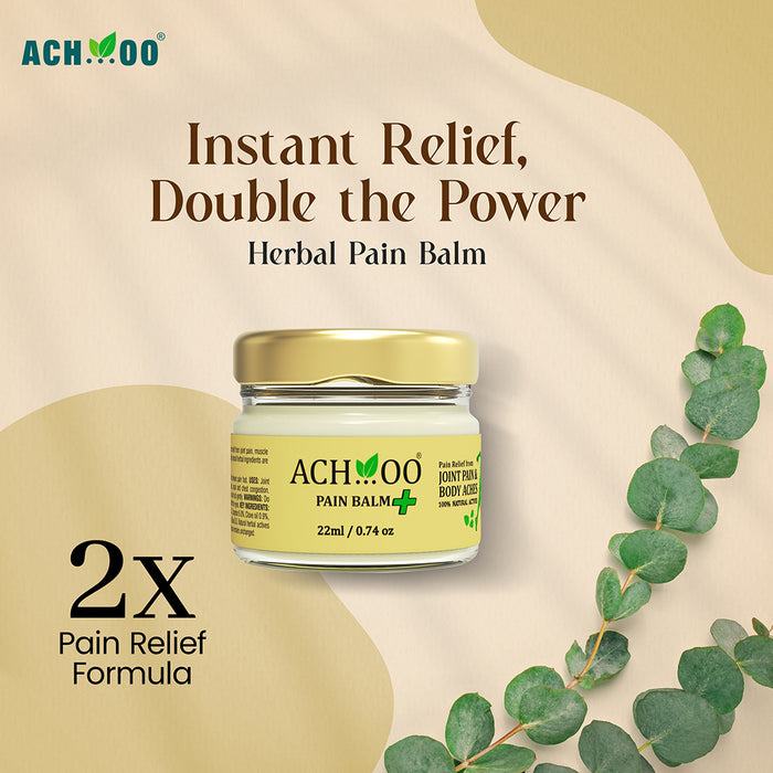 Achoo Pain Balm Plus (22ml) For Joint, Muscle And Body Ache | For Migraine And Cervical (Neck) Pain | Strong Pain Balm