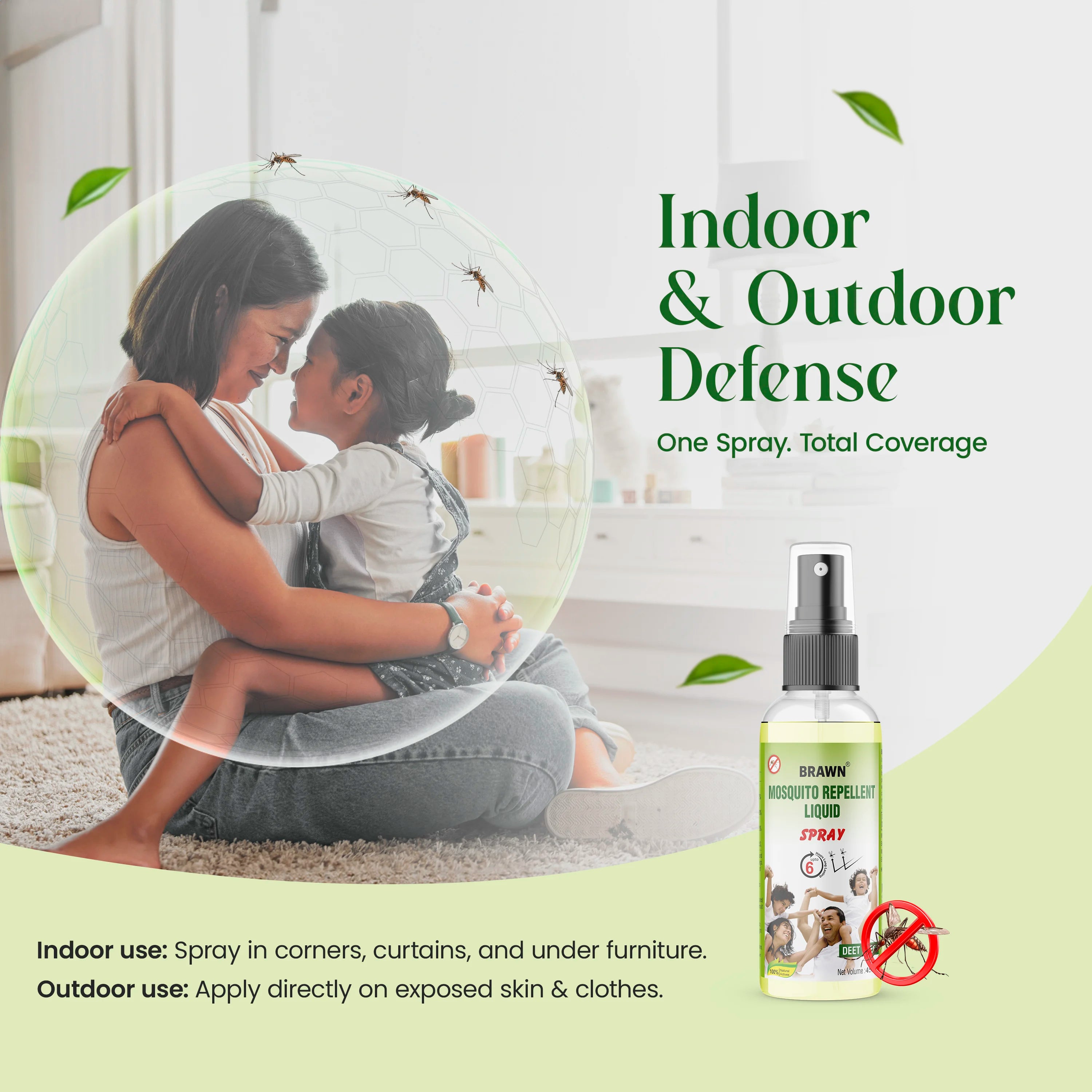 Brawn Herbal Mosquito repellent spray | Deet Free | 45ML - Brawn Herbal