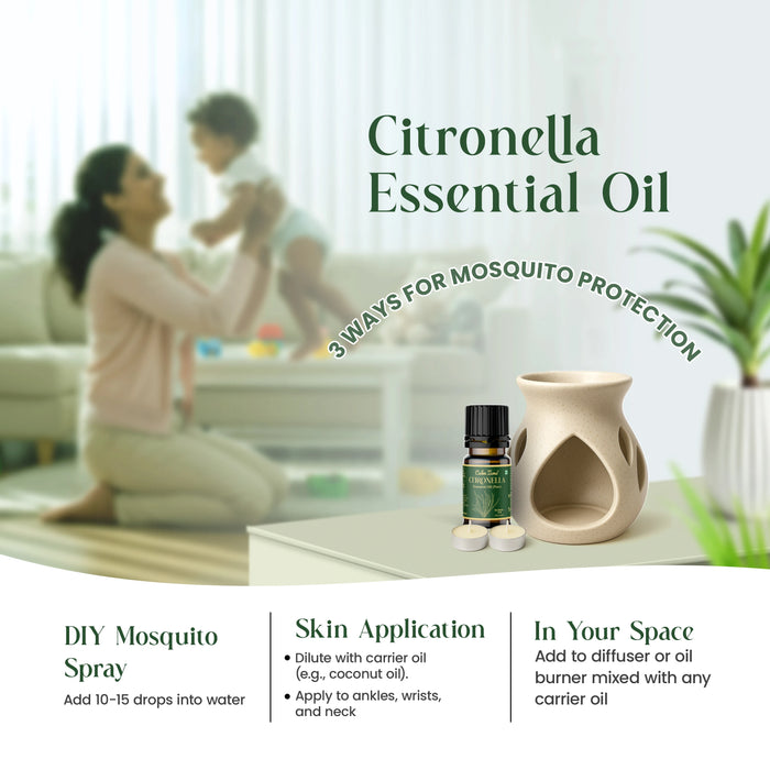 Calmzone Citronella Oil - Natural Essential Oil for Mosquitoes