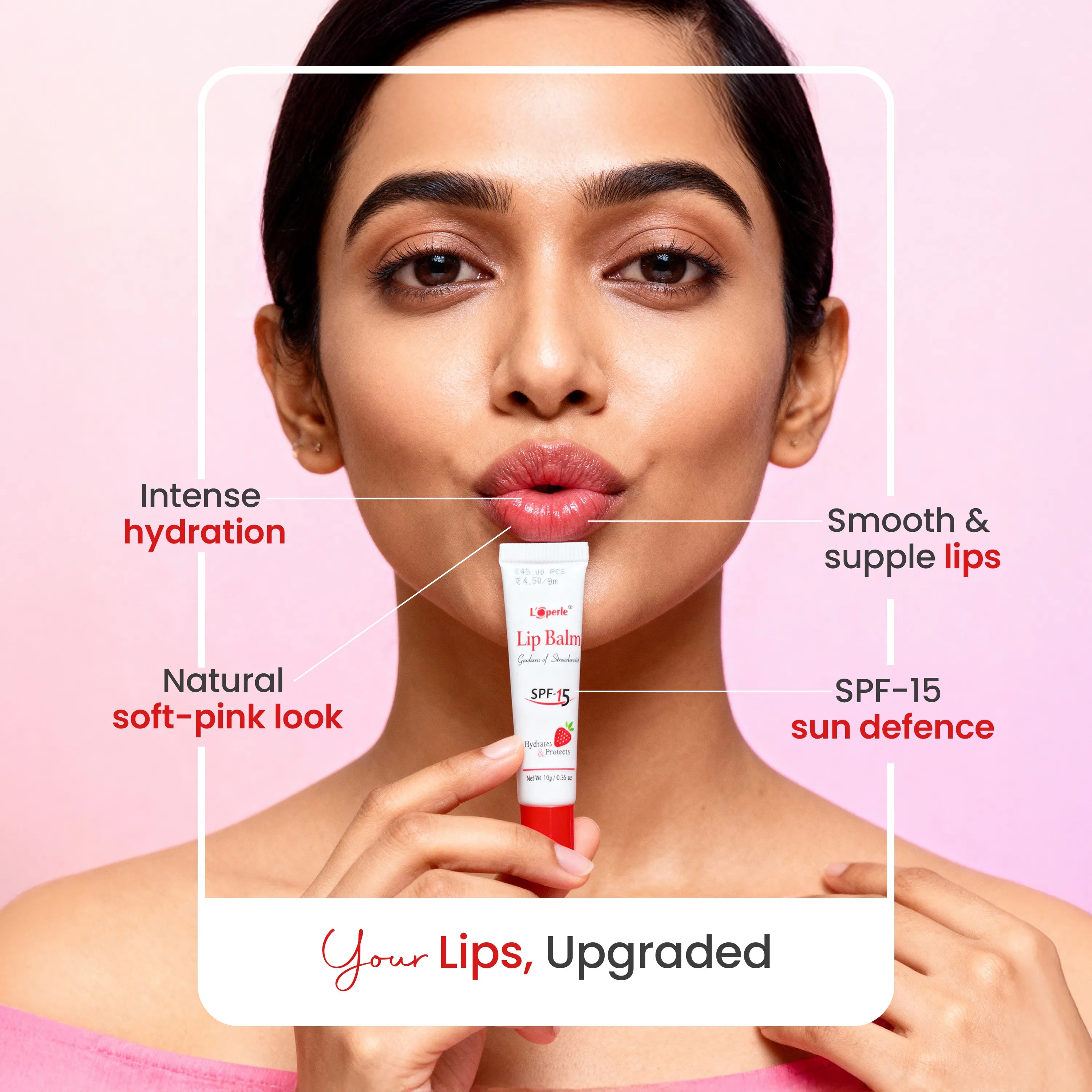 Loperle Strawberry Lip Balm | Soft & Smooth Lips - 10g