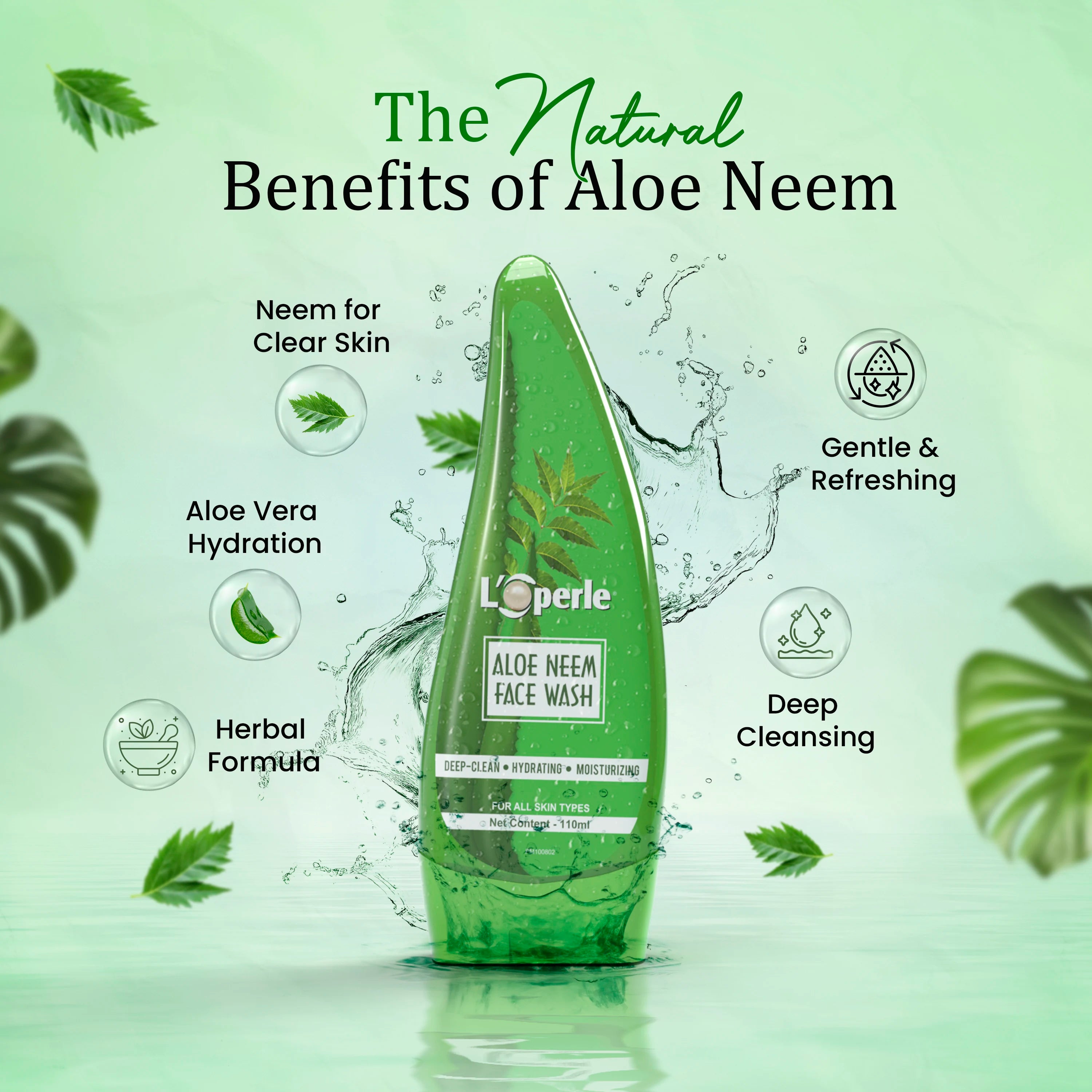 Loperle Aloe Neem Face Wash | For Hydrating Skin - Brawn Herbal