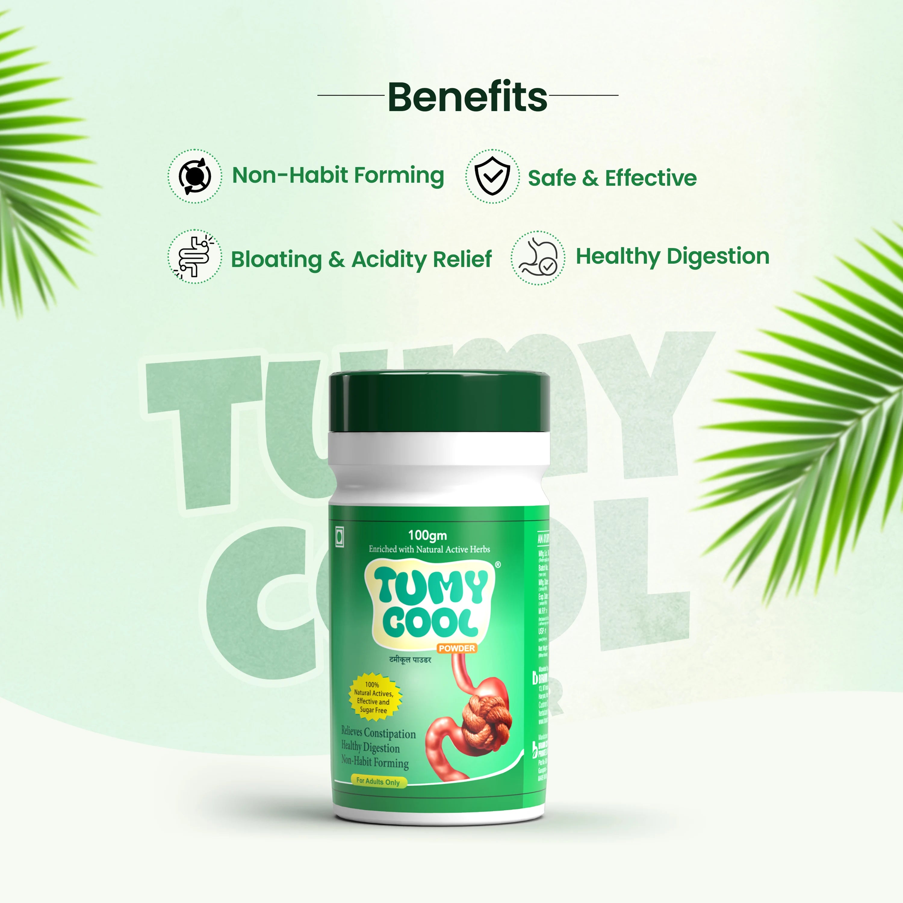 Tumycool Constipation Relief Powder - 100 Gm - Brawn Herbal