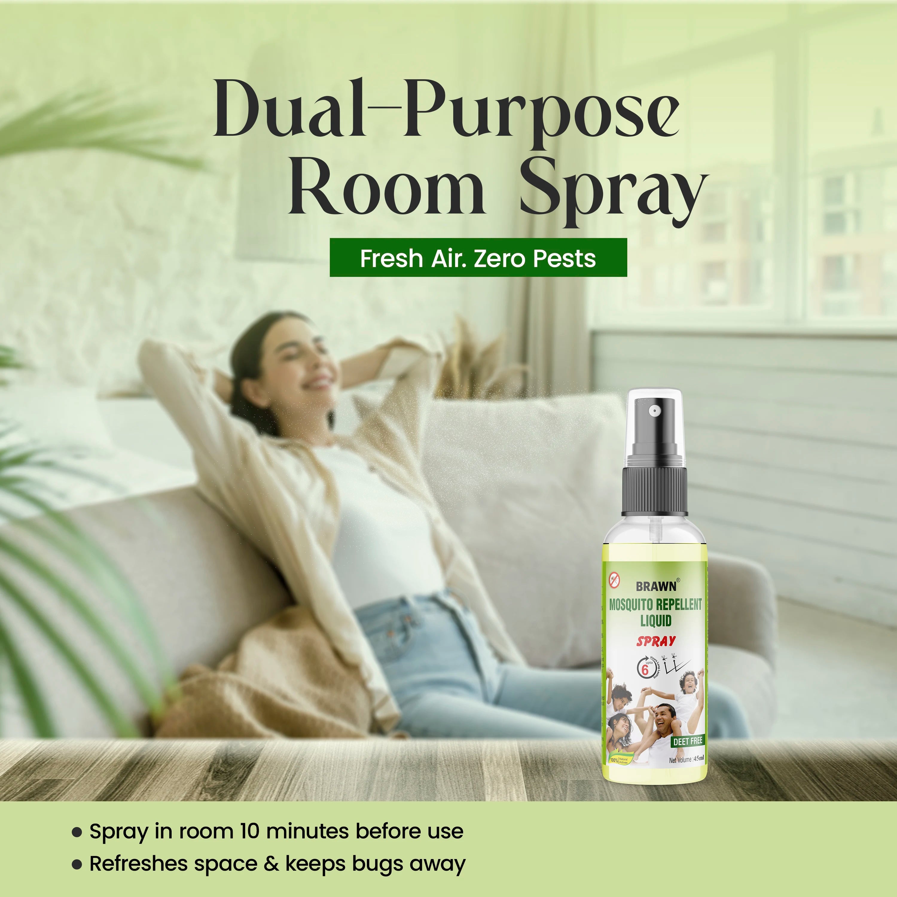 Brawn Herbal Mosquito repellent spray | Deet Free | 45ML - Brawn Herbal