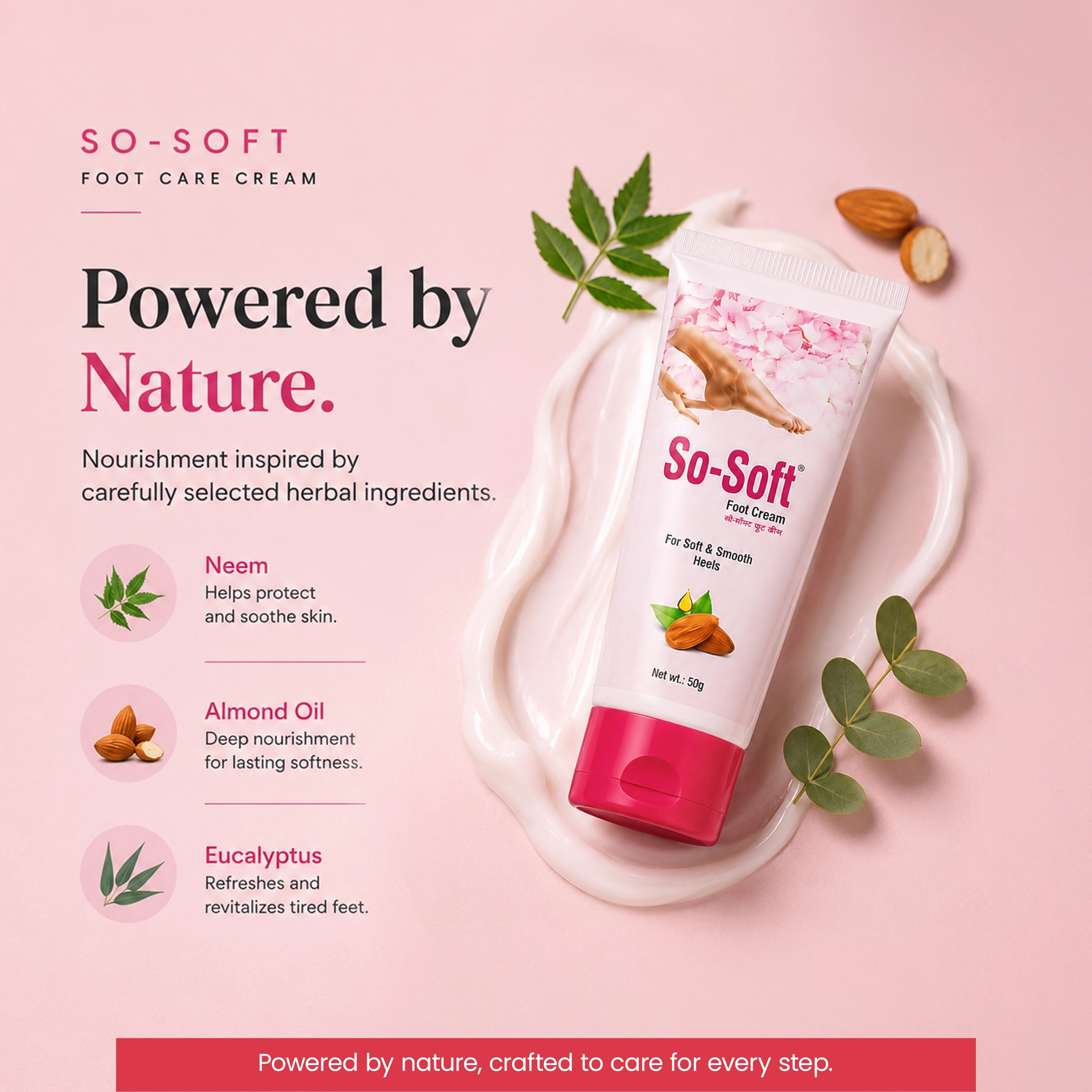 SO-SOFT Foot Care Cream with Natural Active Ingredients- 50g