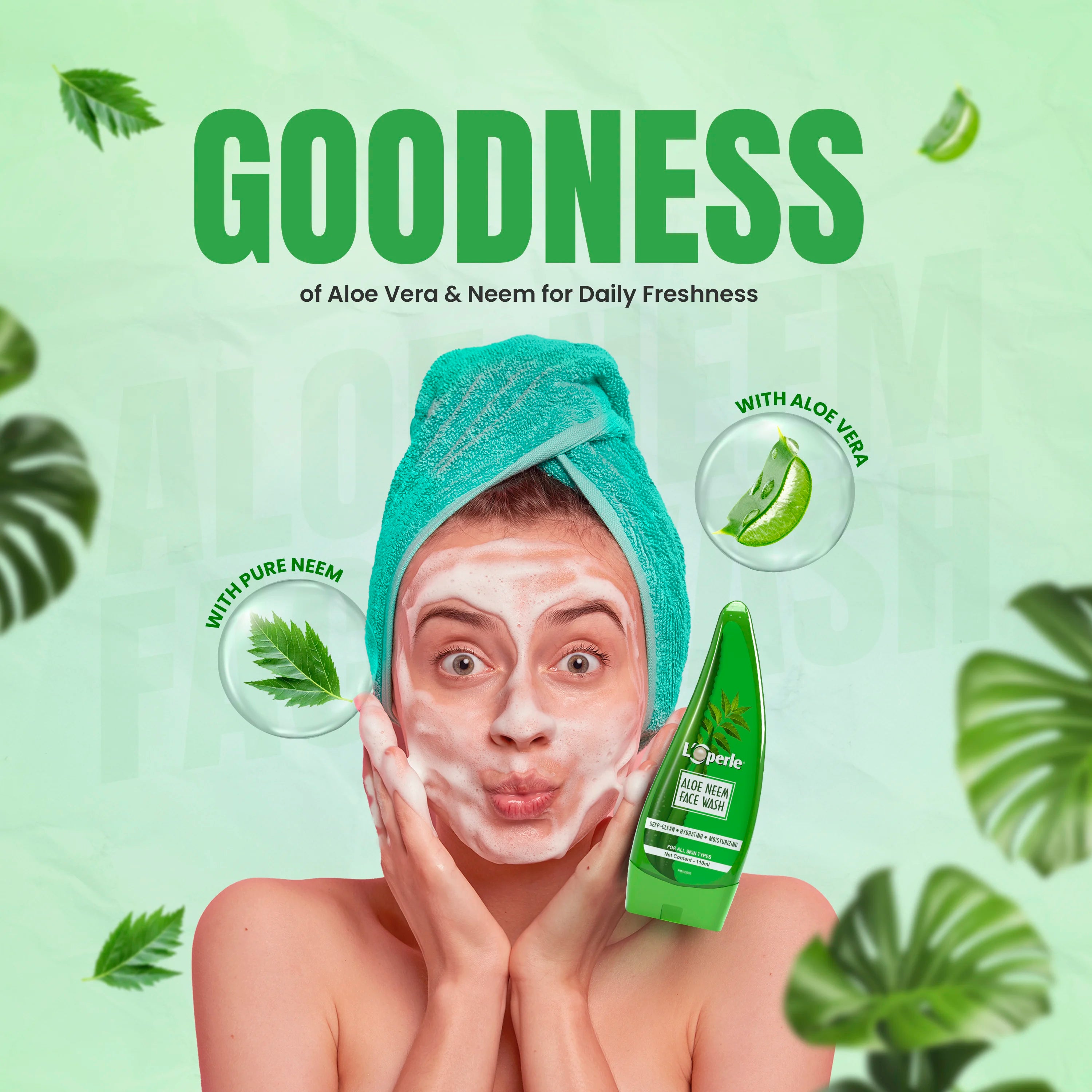 Loperle Aloe Neem Face Wash | For Hydrating Skin - Brawn Herbal