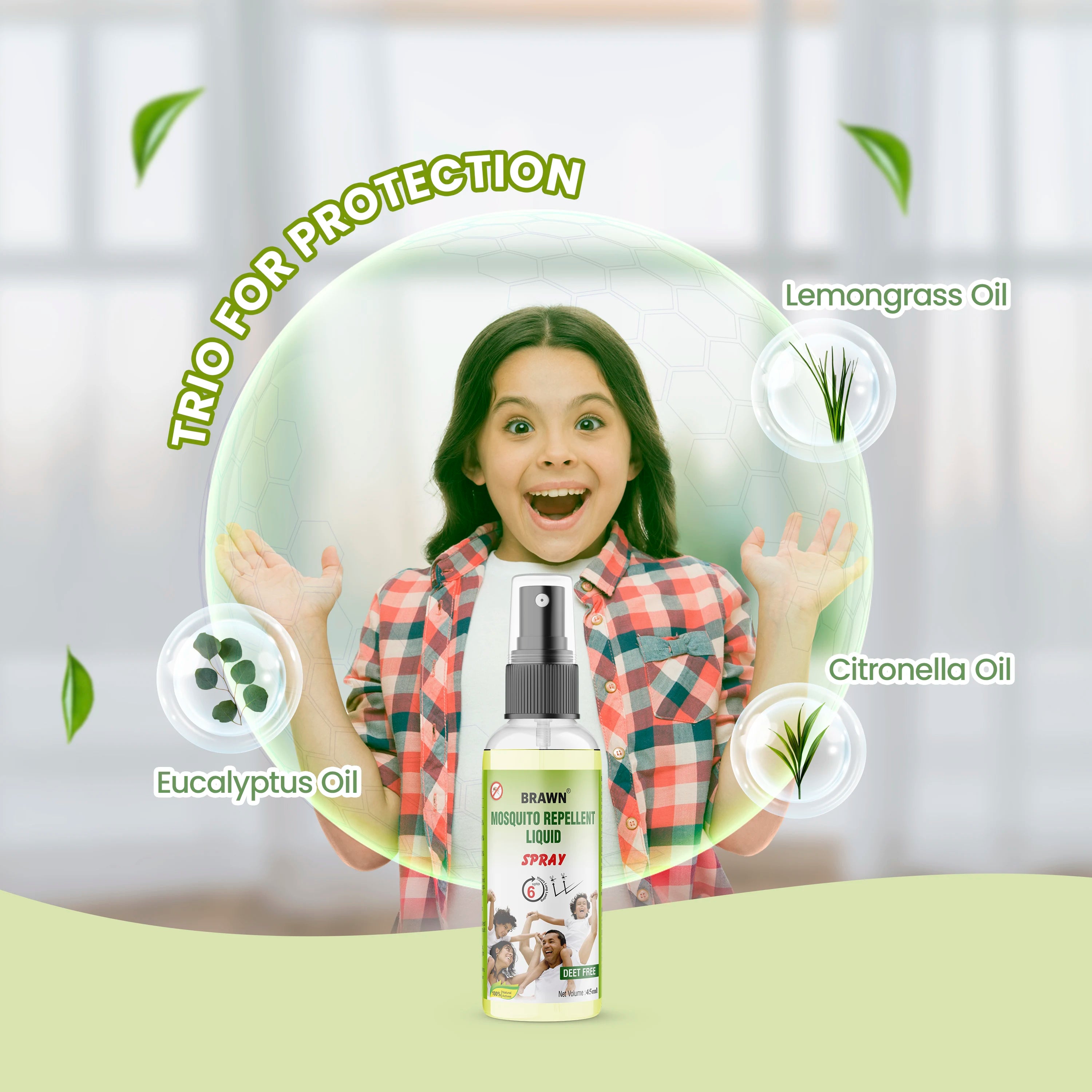 Brawn Herbal Mosquito repellent spray | Deet Free | 45ML - Brawn Herbal