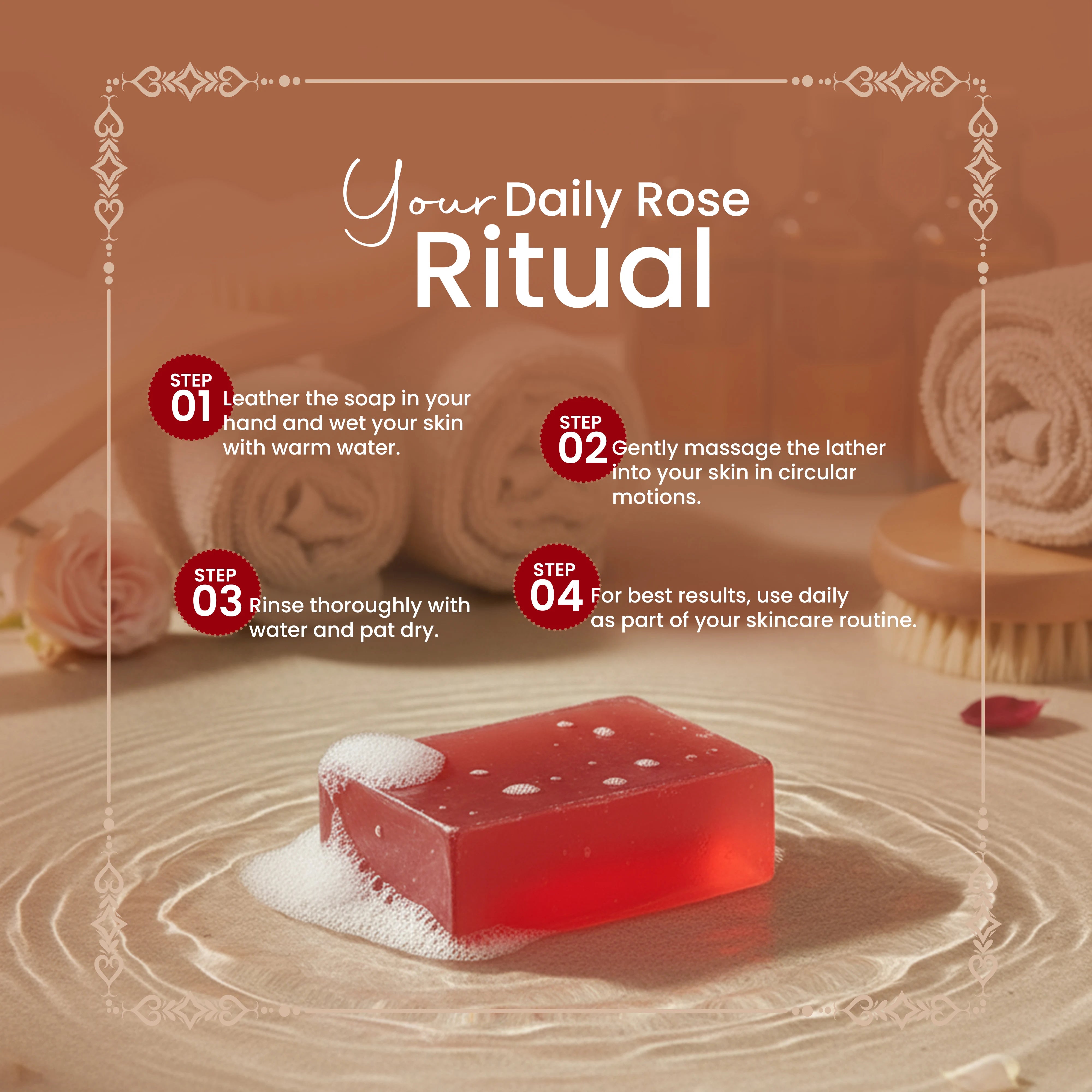 Loperle Rose soap Bar for Moisturized Skin - Brawn Herbal