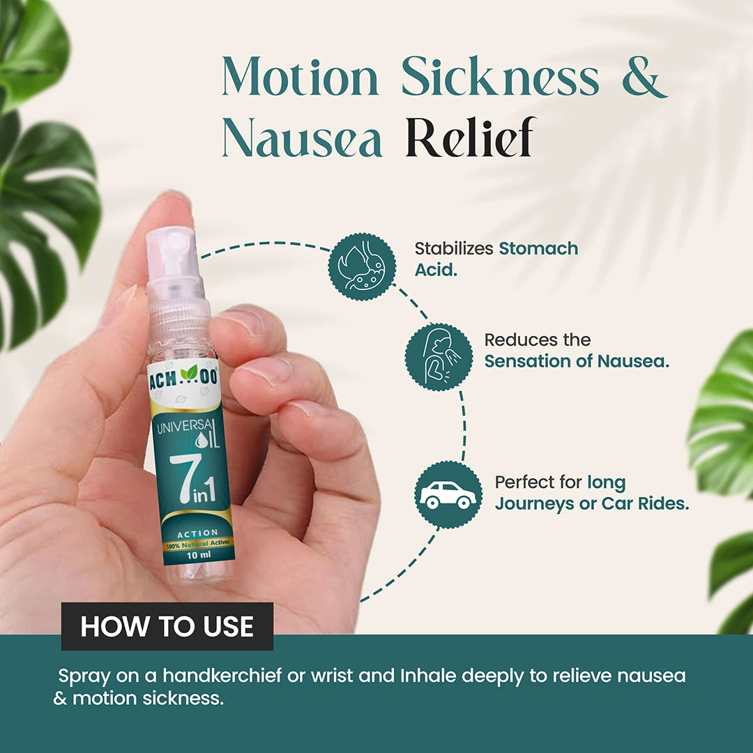 Achoo Universal Oil | Provides relief from 7 problems - 10ml - Brawn Herbal