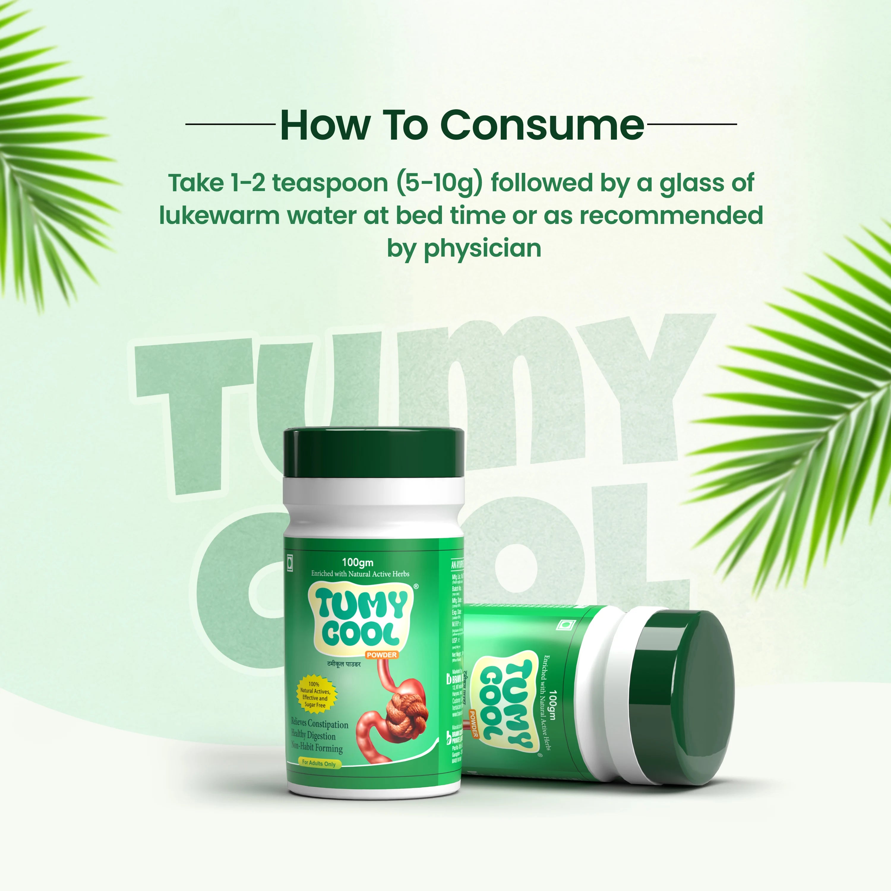 Tumycool Constipation Relief Powder - 100 Gm - Brawn Herbal