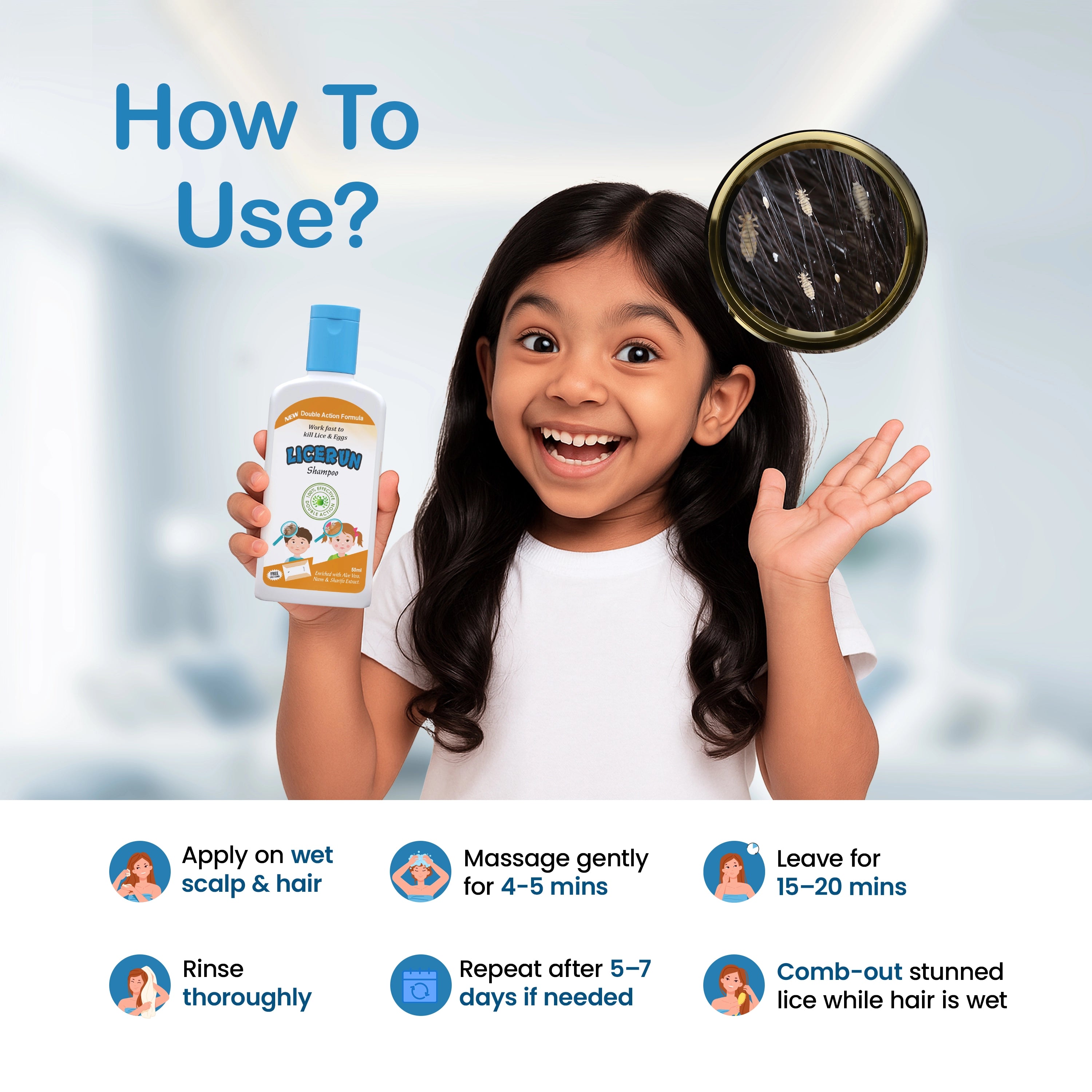 Licerun shampoo uses