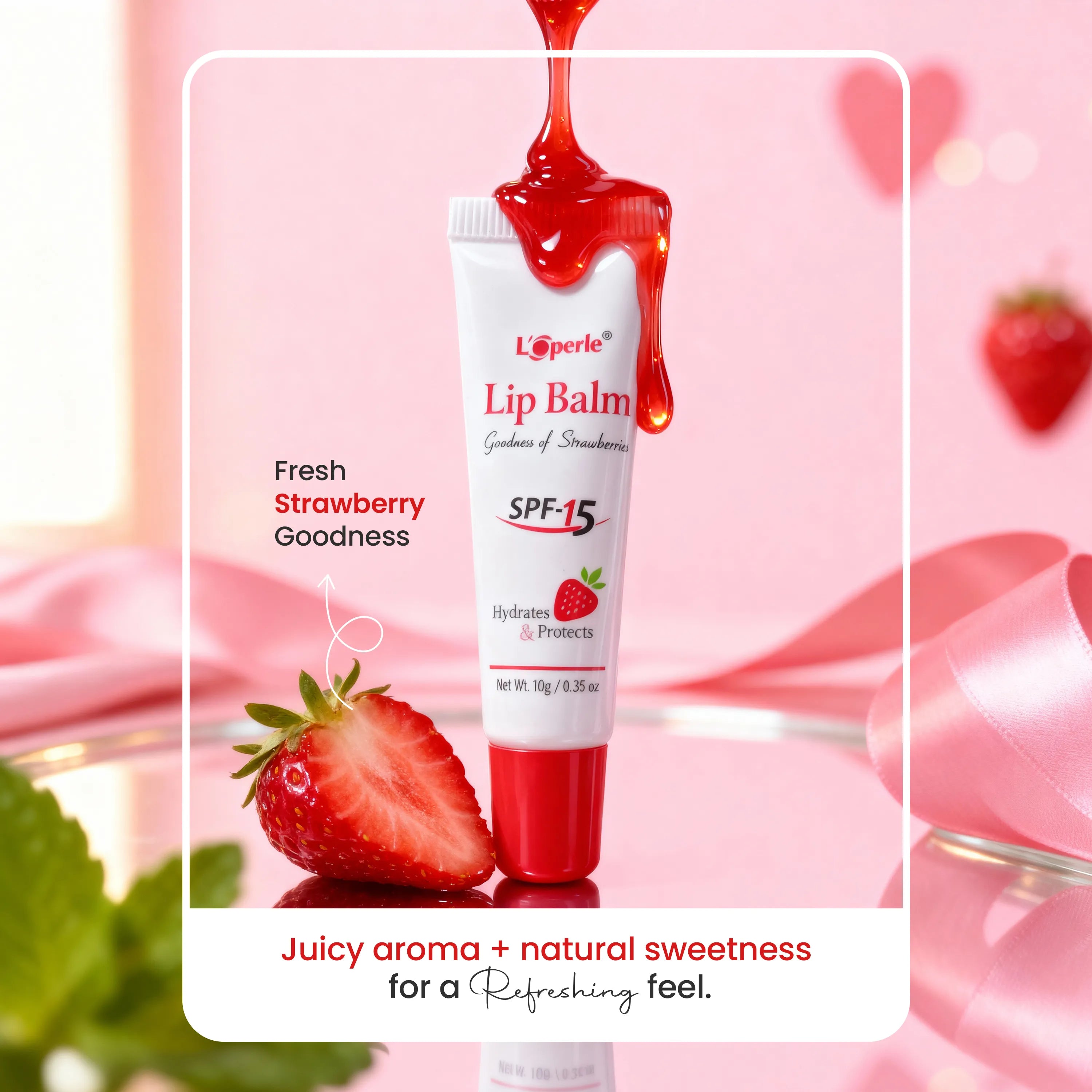 Loperle Strawberry Lip Balm | Soft & Smooth Lips - 10g