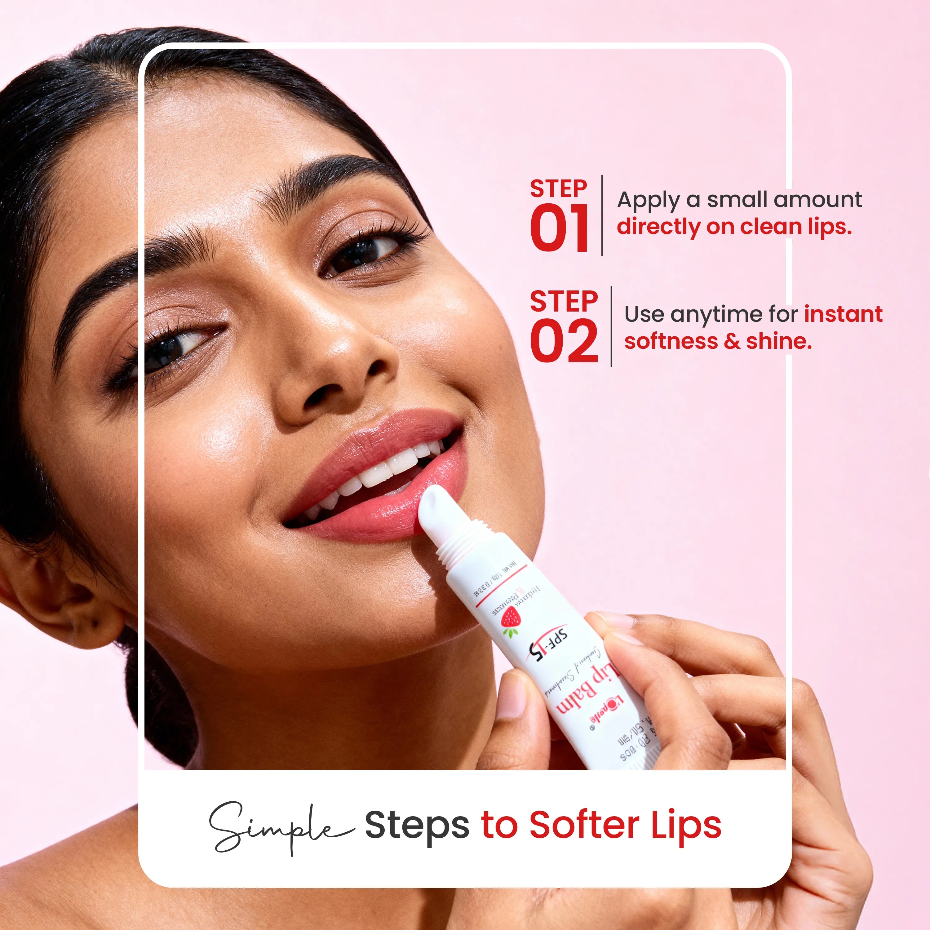 Loperle Strawberry Lip Balm | Soft & Smooth Lips - 10g