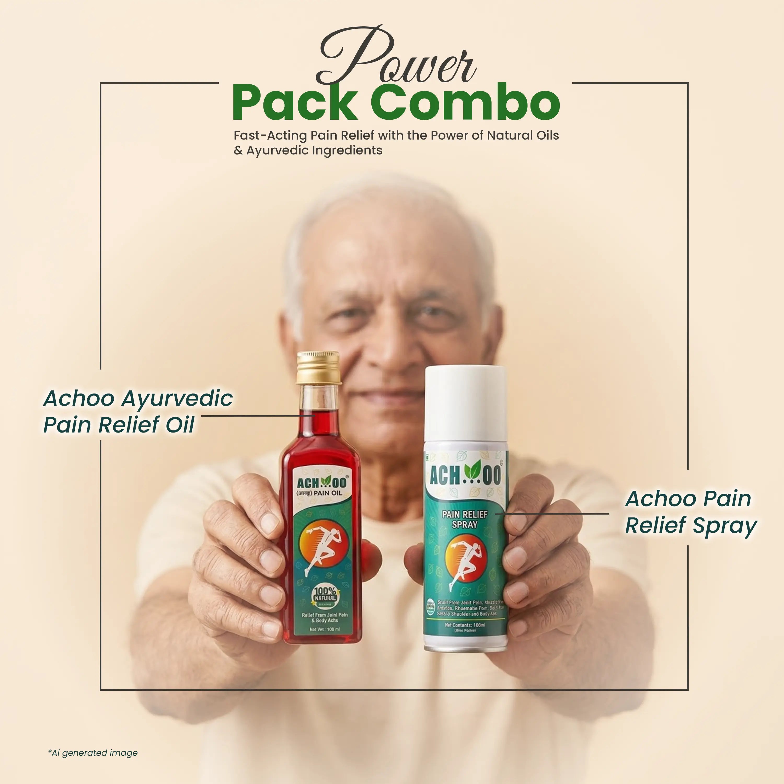Power pack combo Pain oil(100ml) and spray(100ml)