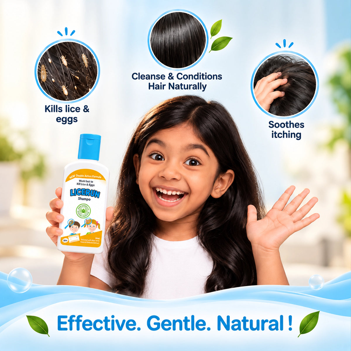 Licerun Anti-Lice Shampoo with Lice Comb - 50ml