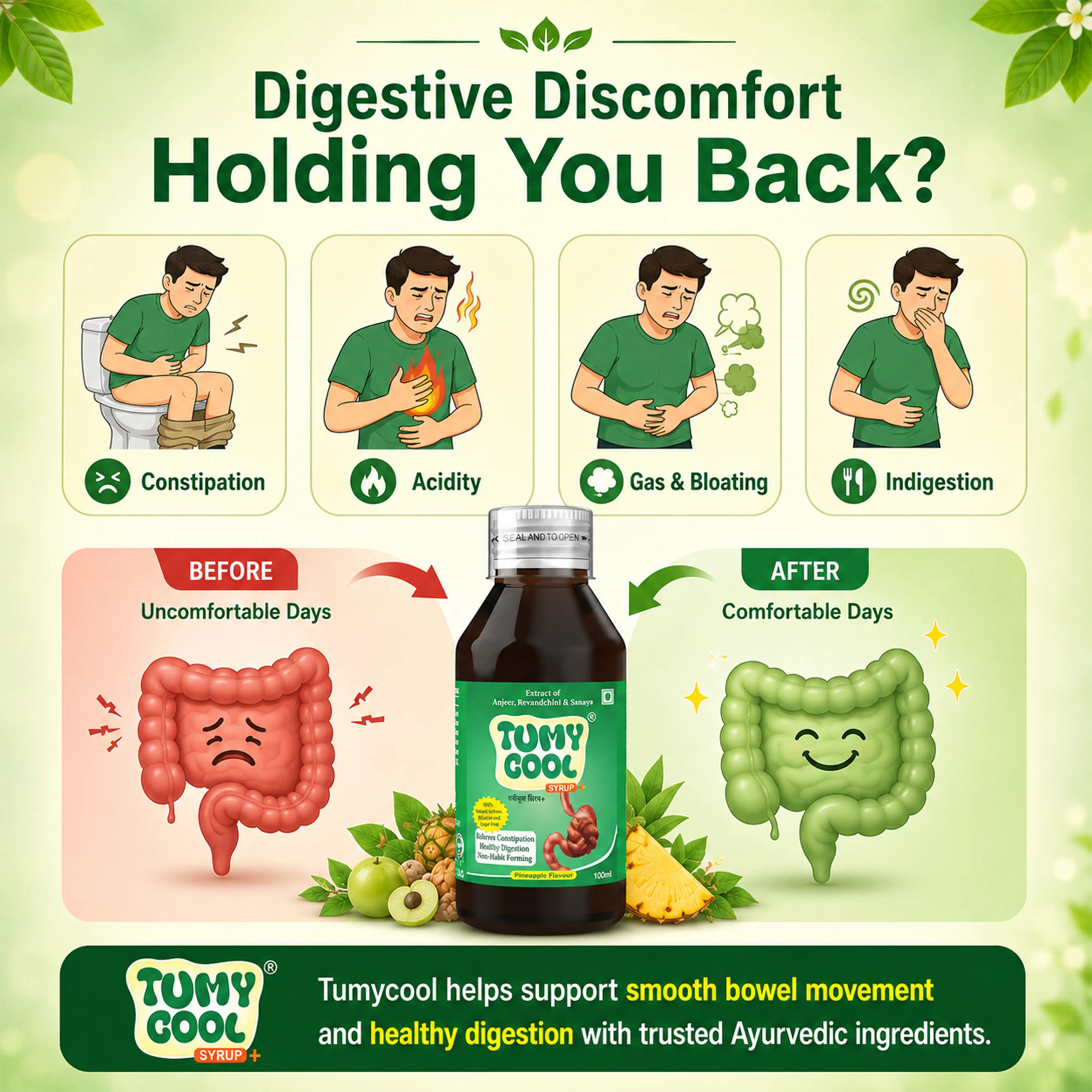 TUMYCOOL Ayurvedic Digestive Syrup For Healthy Digestion - 100ml