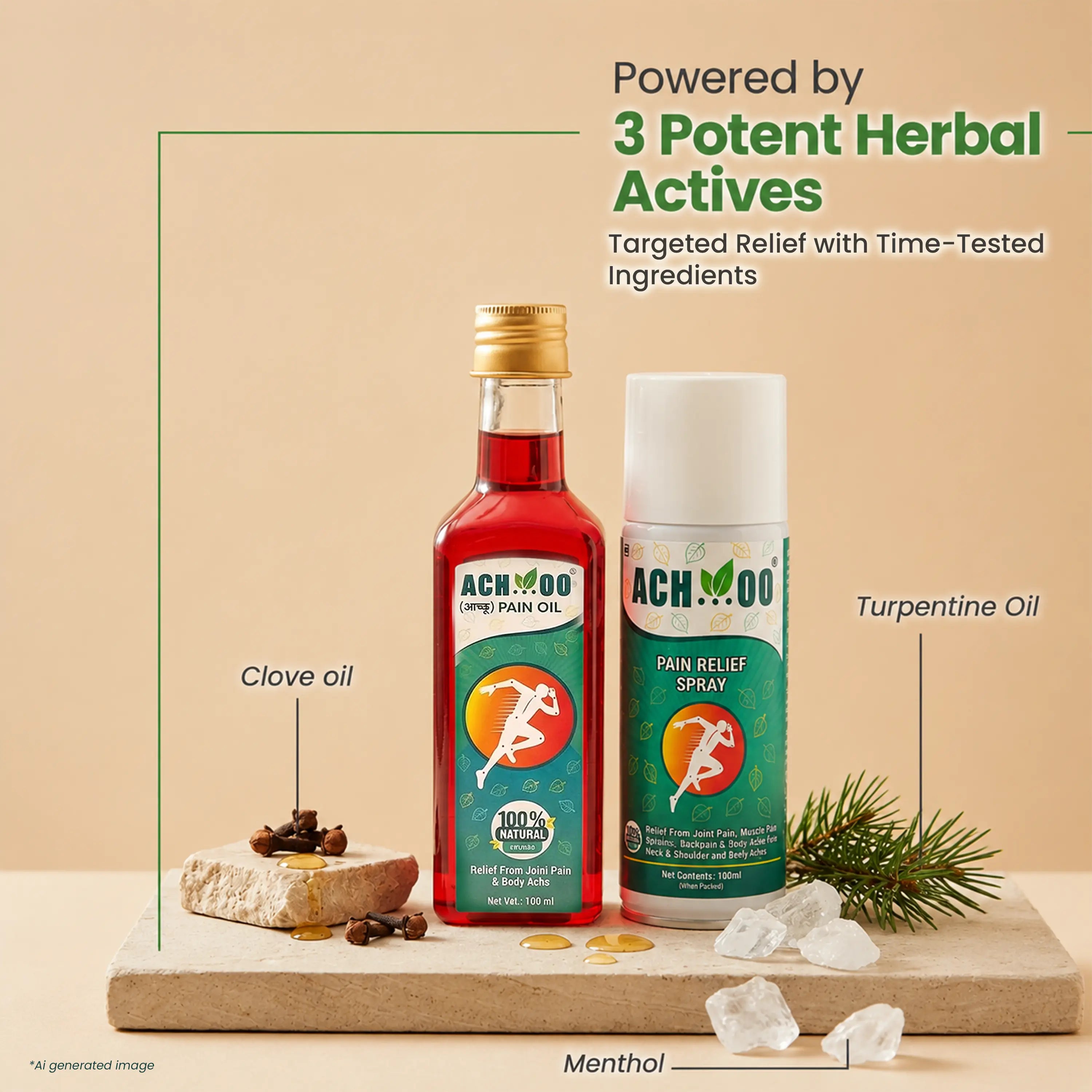 Power pack combo Pain oil(100ml) and spray(100ml)