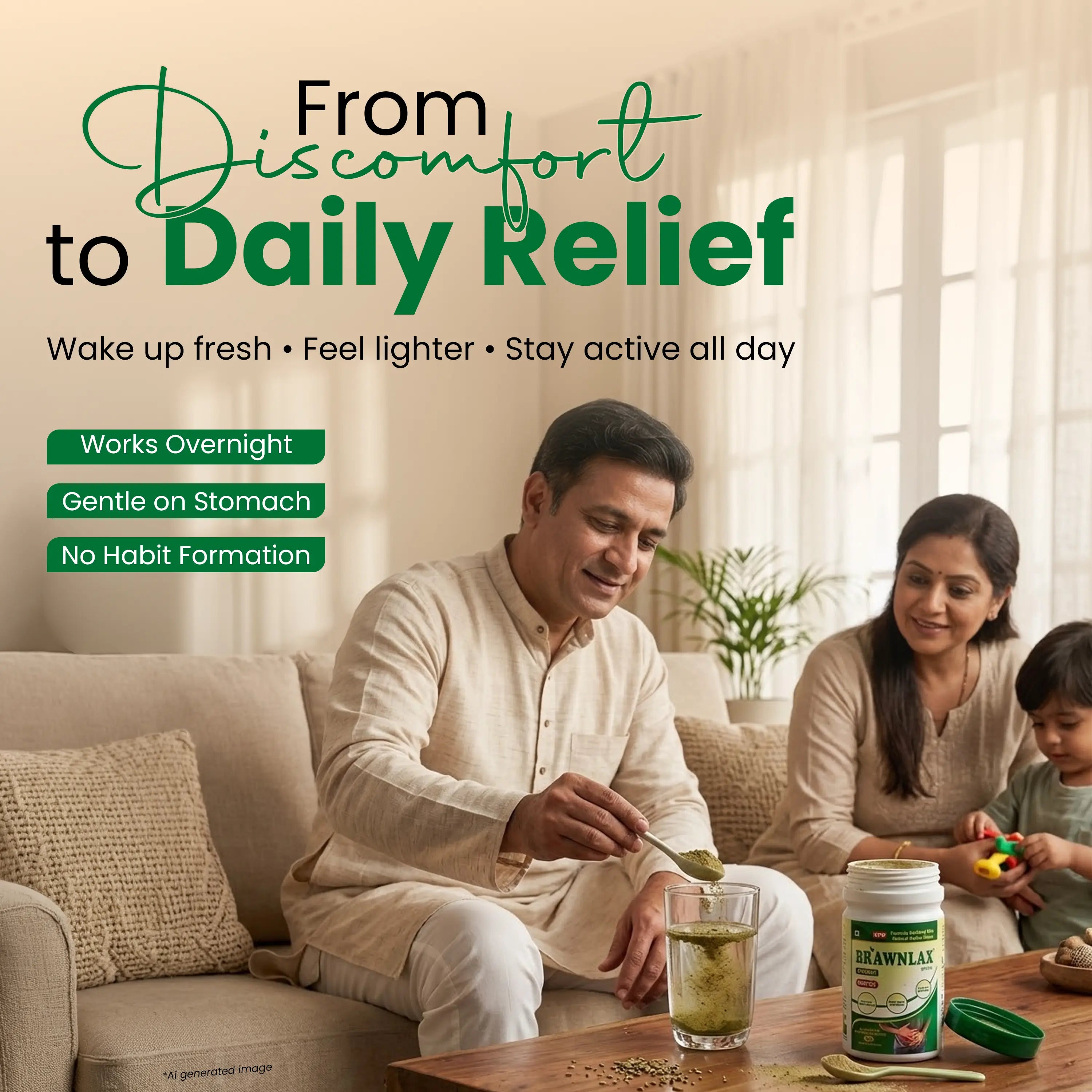 BRAWNLAX Constipation Relief Powder - 100 Gm