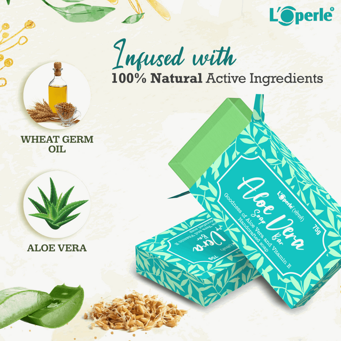 LOPERLE Aloe Vera Soap Bar Handcrafted With Vitamin E extracts
