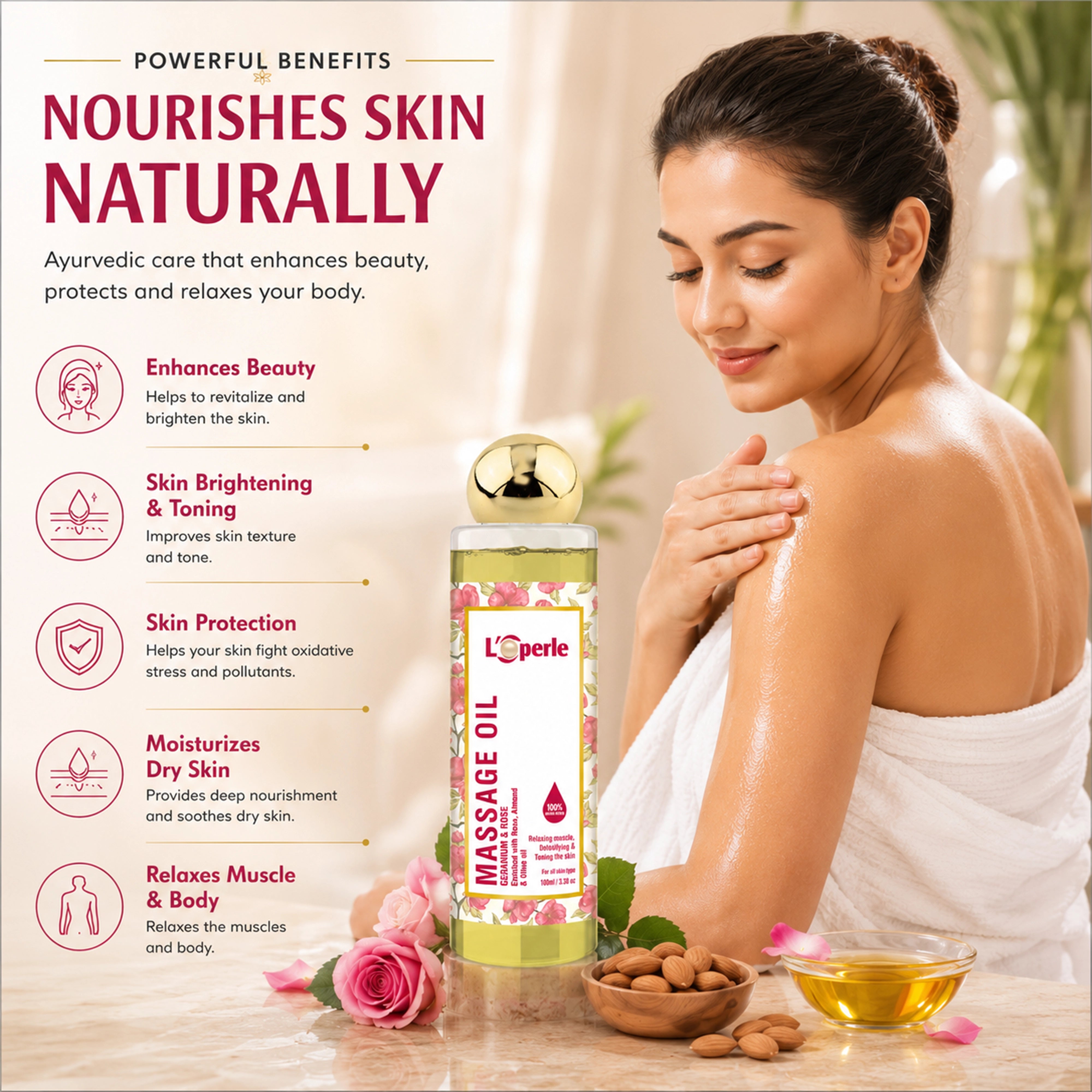 Loperle Ayurvedic Body Massage Oil - 100ml