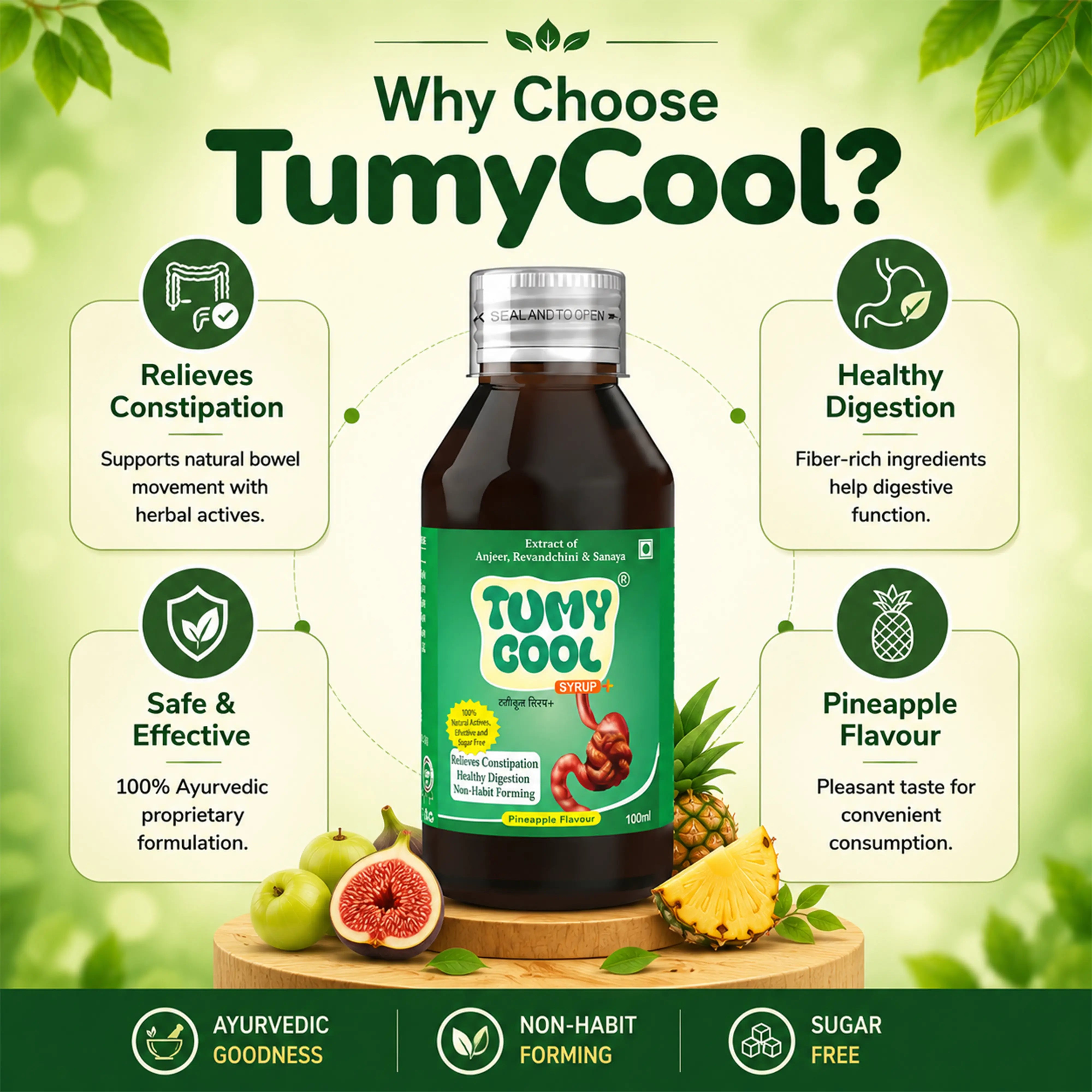 TUMYCOOL Ayurvedic Digestive Syrup For Healthy Digestion - 100ml