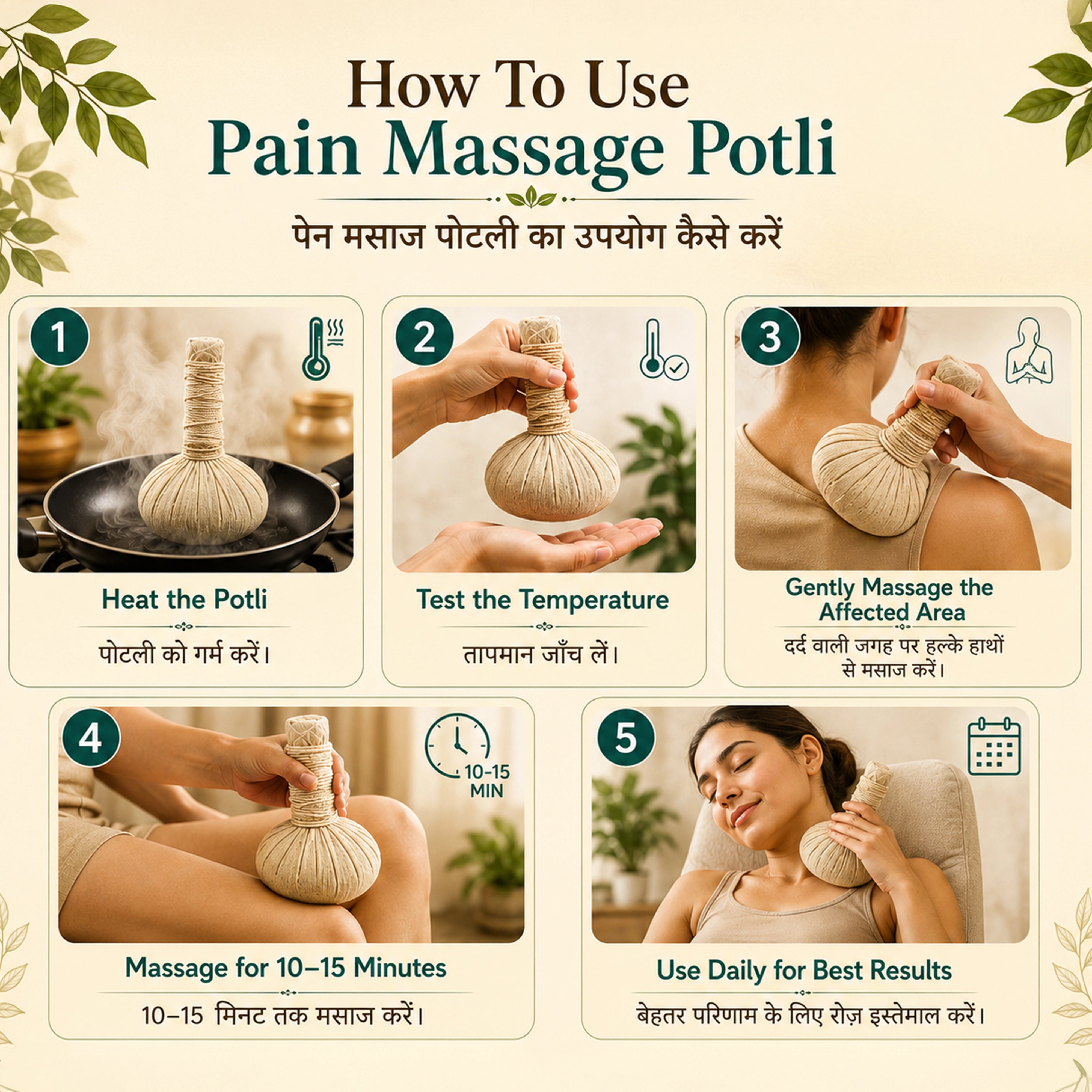 Achoo Pain Massage Potli - 100% Ayurvedic Herbal Healing