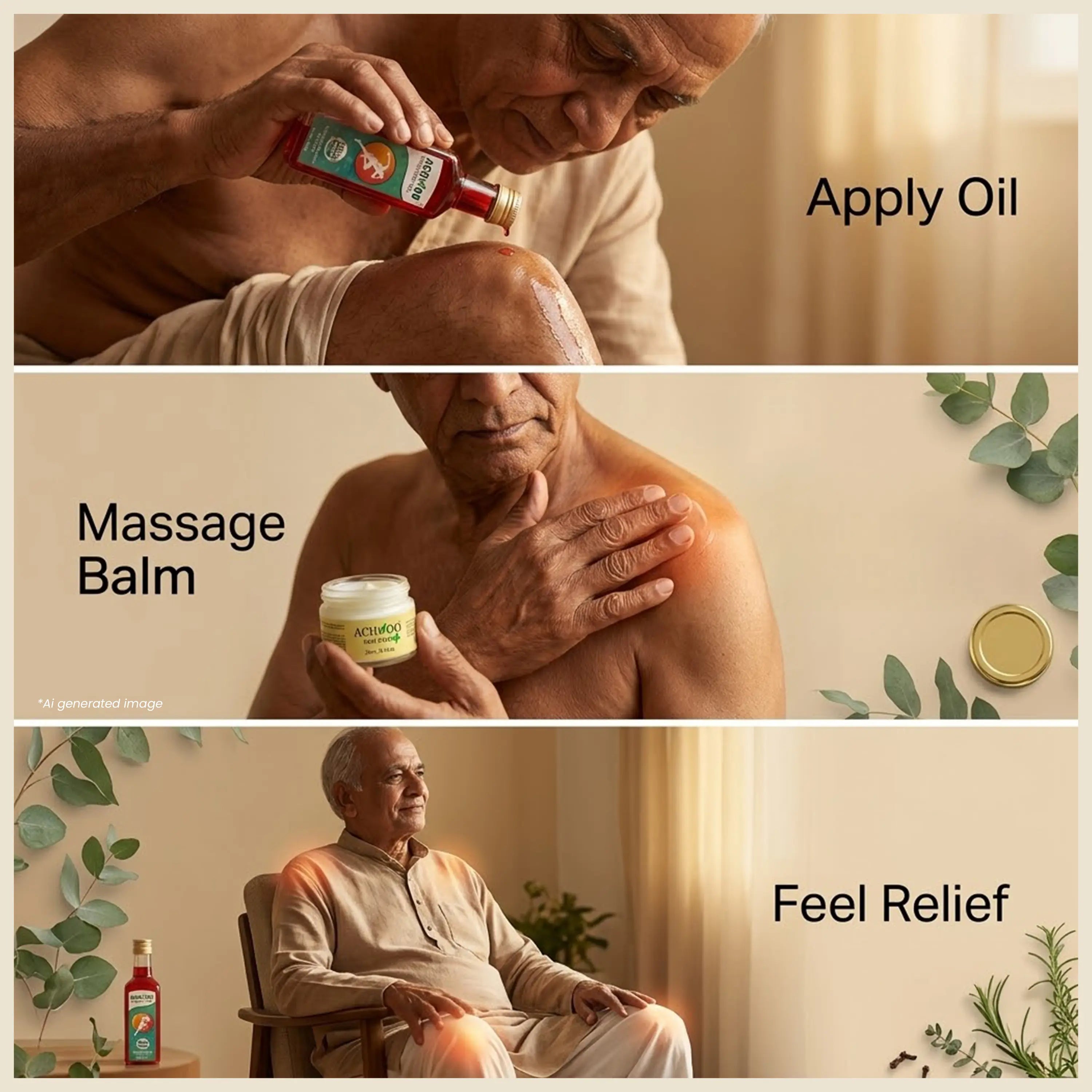 Herbal Relief Duo combo Pain balm(22ml) and oil(100ml)