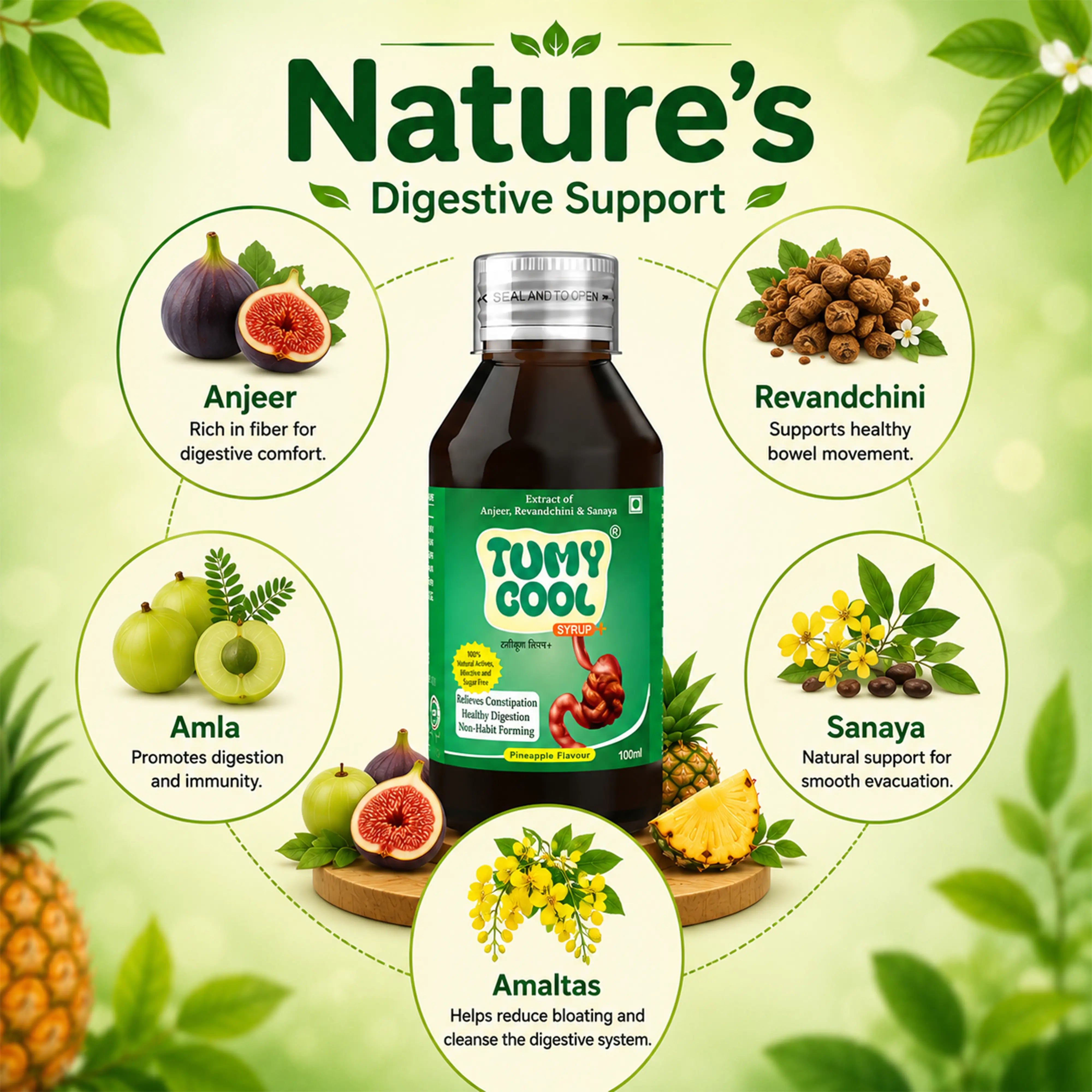 TUMYCOOL Ayurvedic Digestive Syrup For Healthy Digestion - 100ml