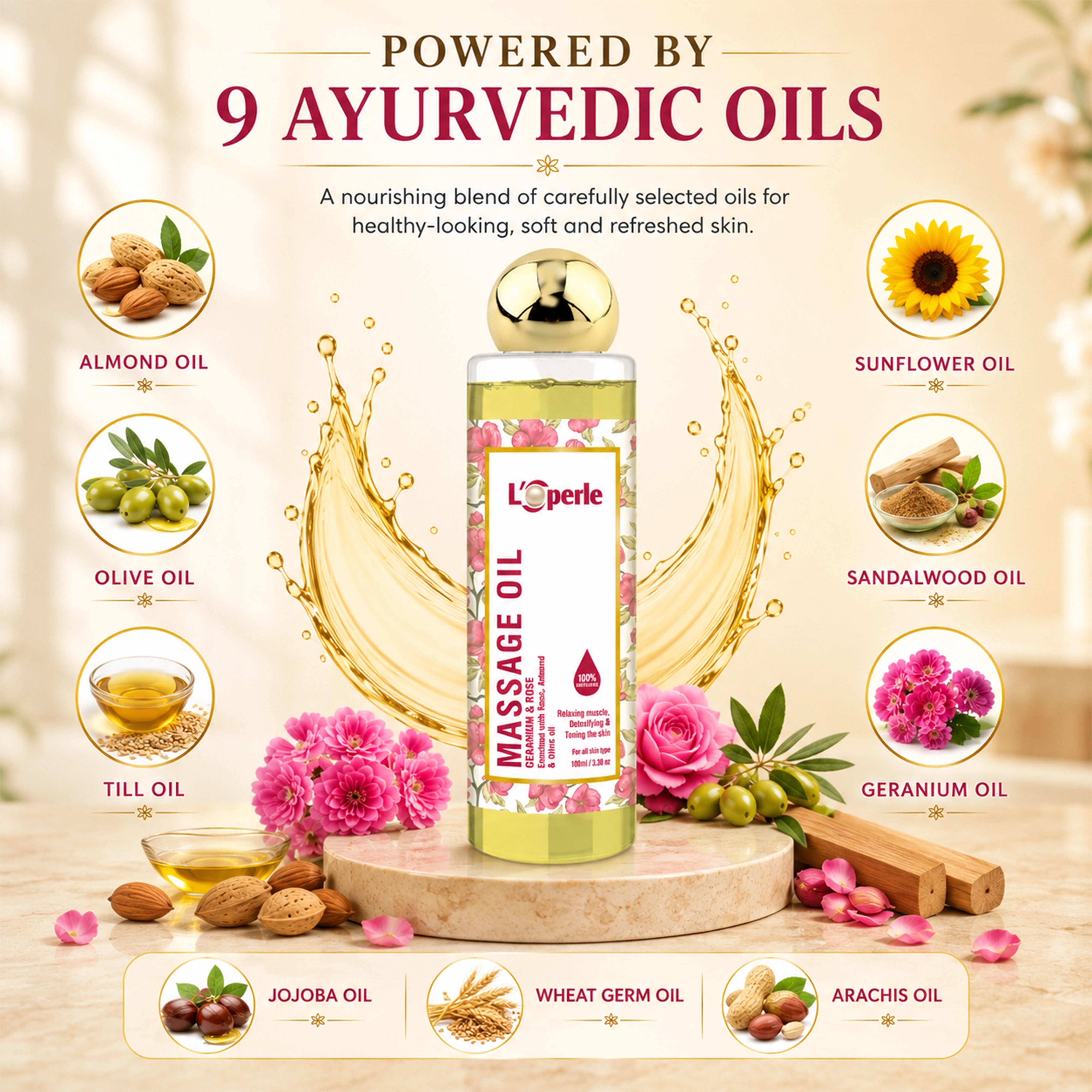 Loperle Ayurvedic Body Massage Oil - 100ml