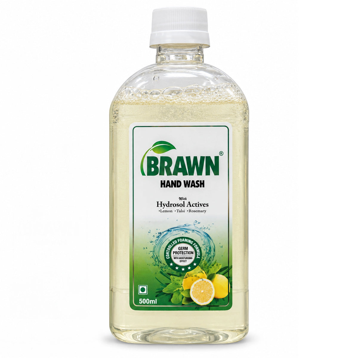 Brawn Rosemary, Tulsi & Lemon handwash | Gentle Cleansing & Germ Protection - Refill bottle - 500ml