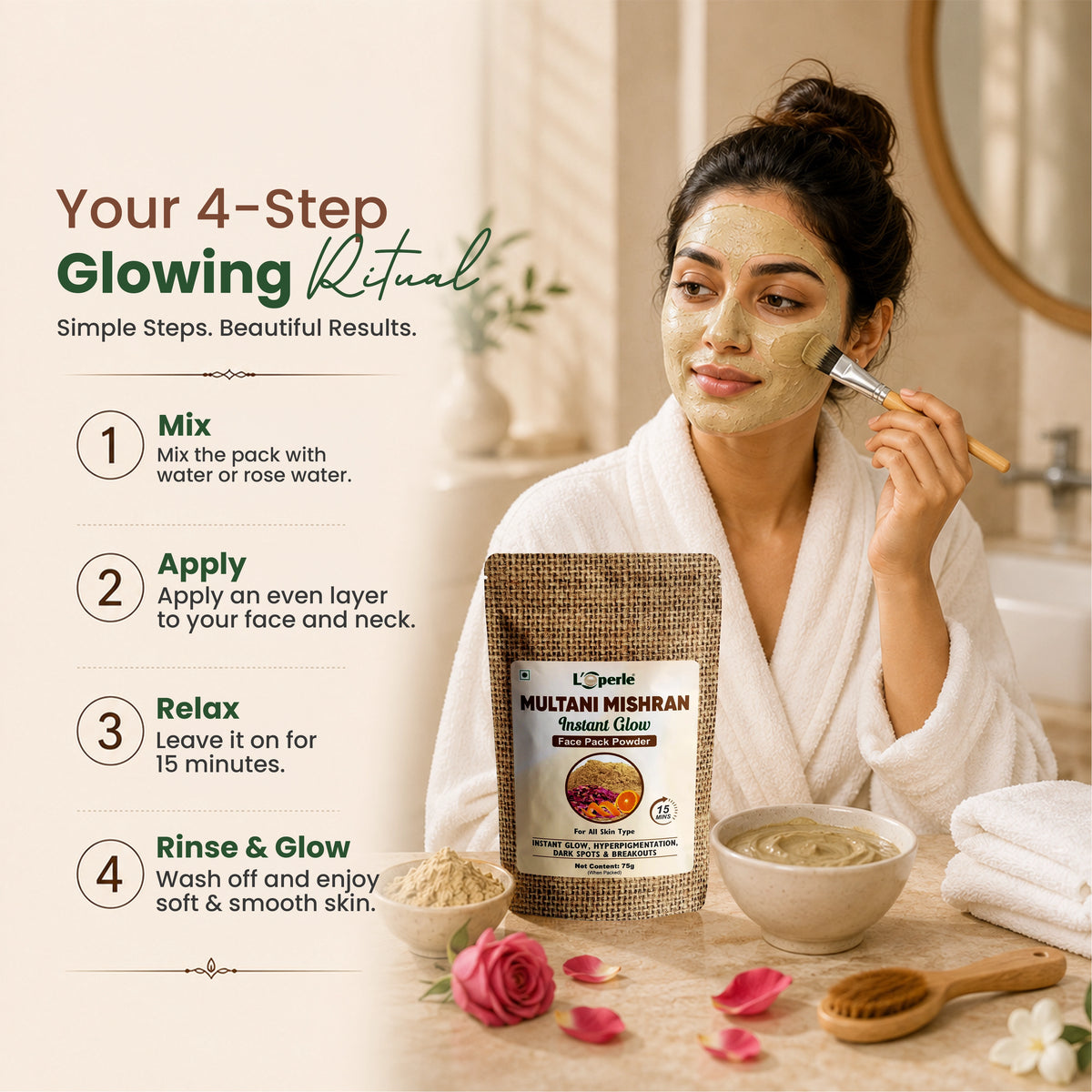 Loperle Multani Mishran Face Pack Powder - 75g