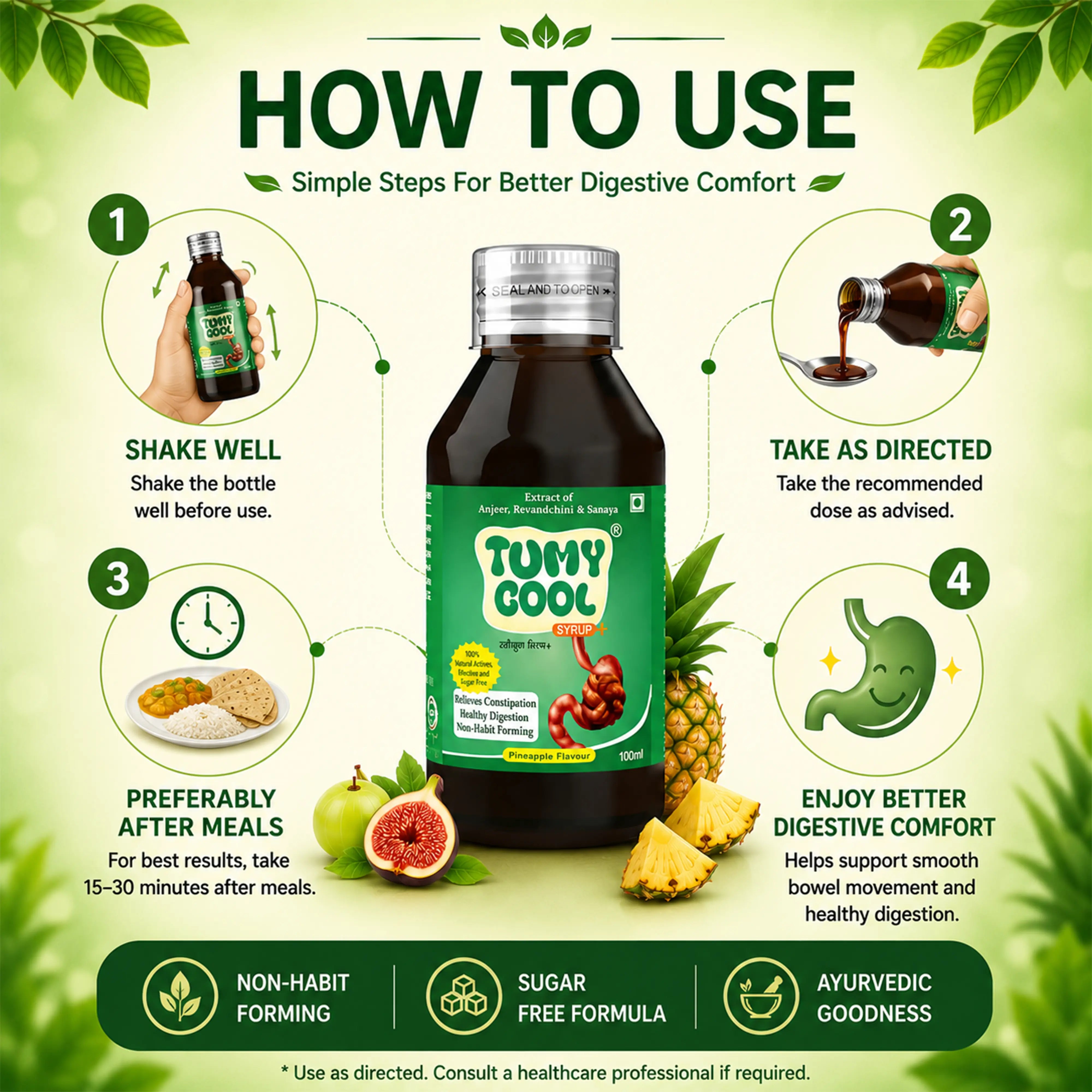 TUMYCOOL Ayurvedic Digestive Syrup For Healthy Digestion - 100ml