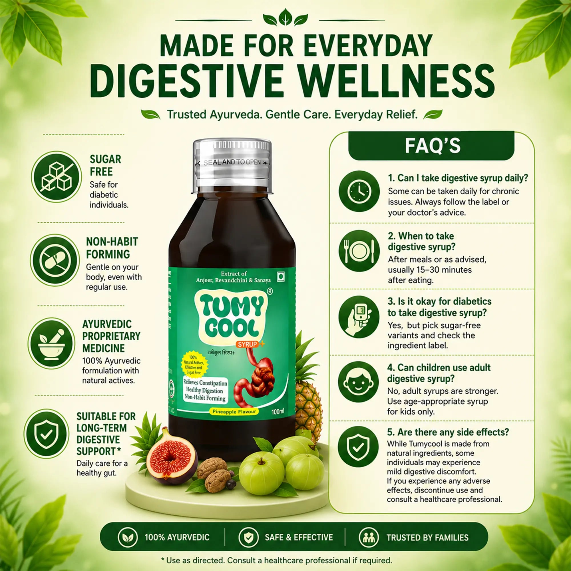 TUMYCOOL Ayurvedic Digestive Syrup For Healthy Digestion - 100ml