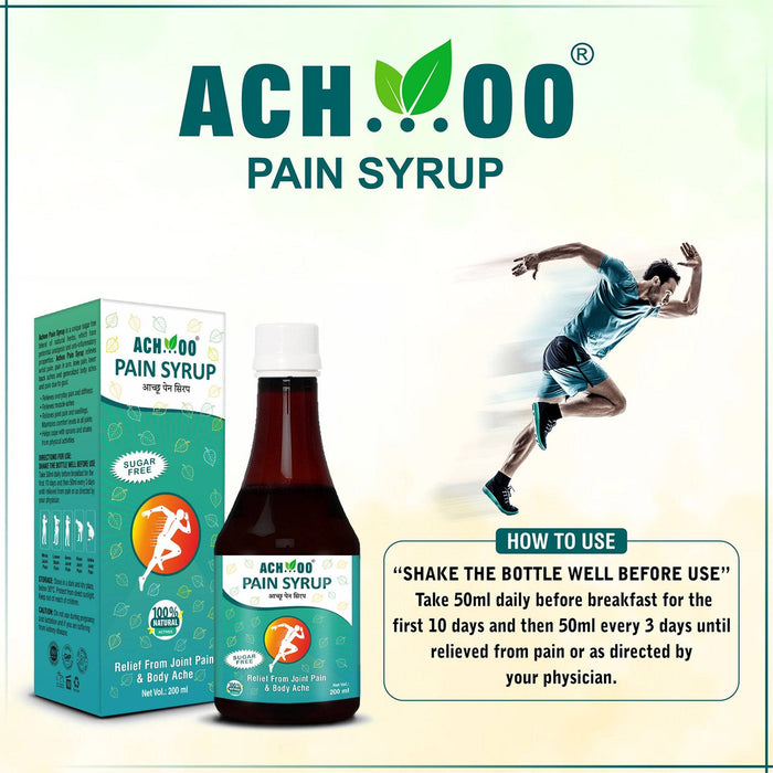 Achoo Pain Relief Syrup-200ml Ayurvedic Pain Syrup for Joint Pain, Body Pain and Muscle Pain
