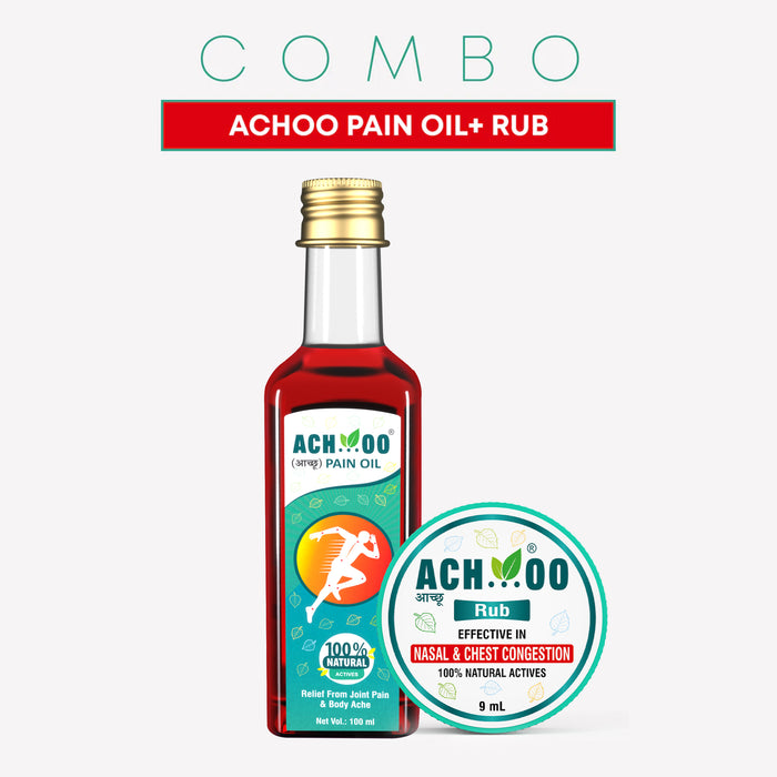 Achoo Pain Oil 100ml + Achoo Rub Combo