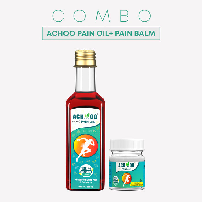 Achoo Pain Oil 100ml + Pain Balm Combo