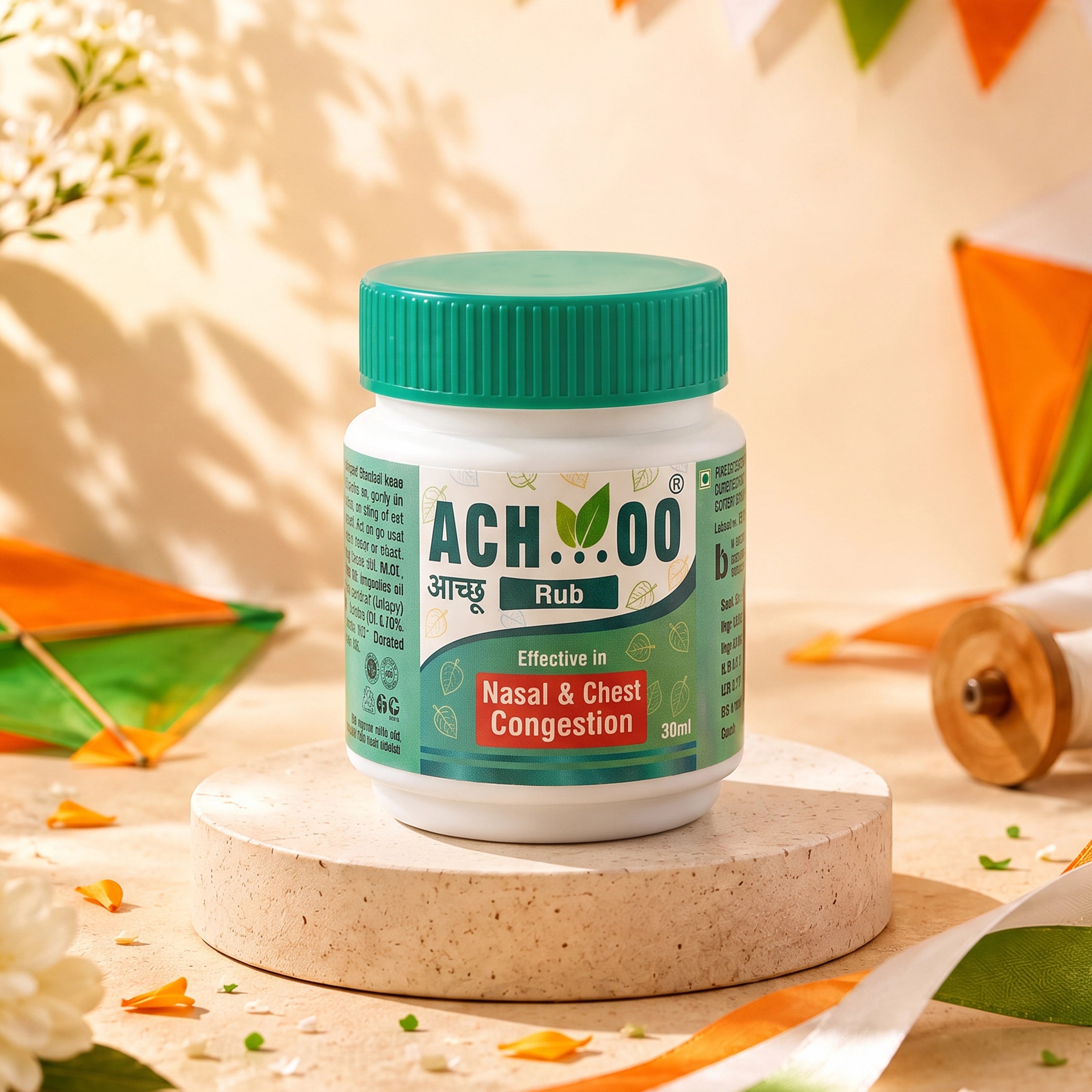 Achoo Herbal Rub for Nasal and Chest Congestion- 50ml | 5 + years