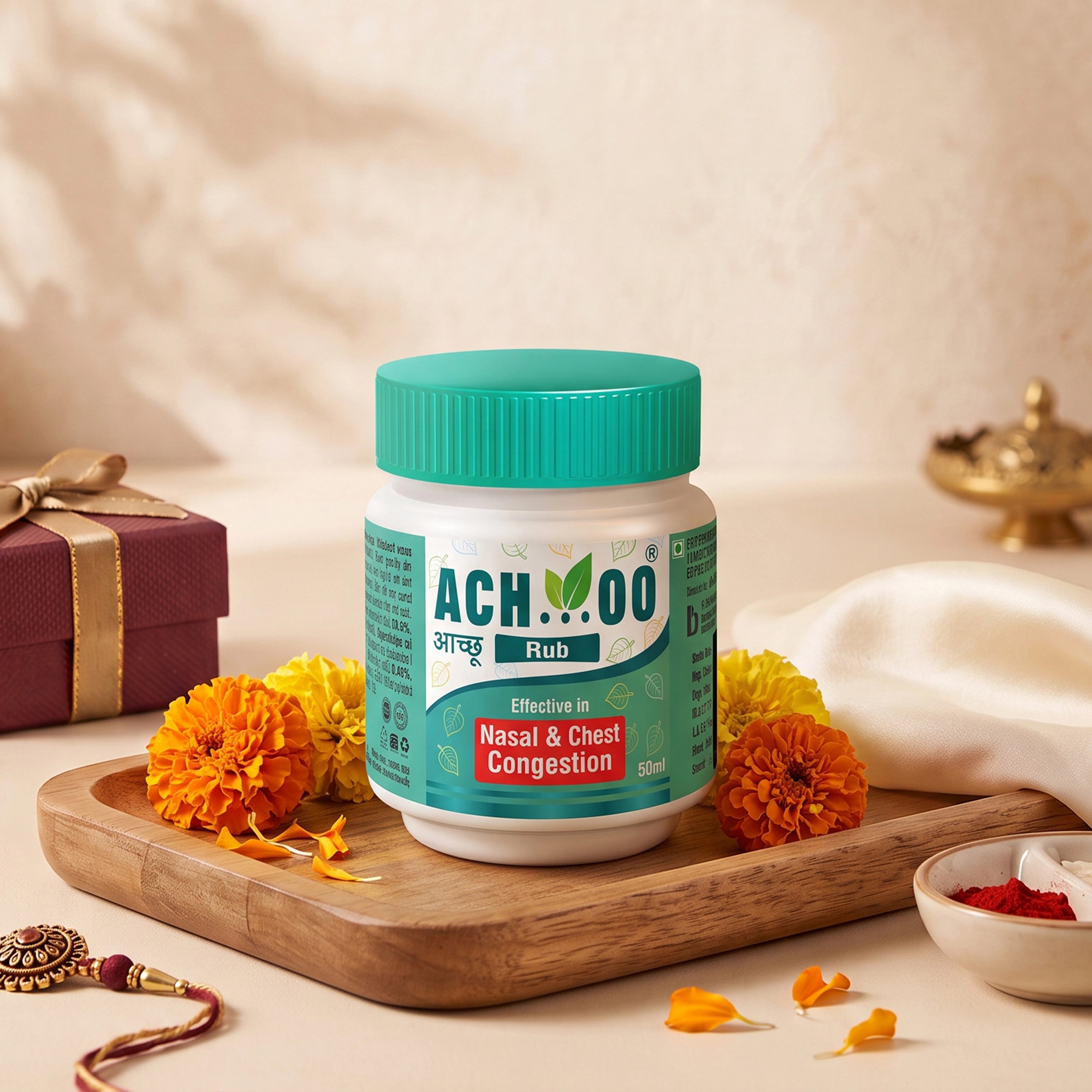 Achoo Herbal Rub for Nasal and Chest Congestion- 50ml | 5 + years