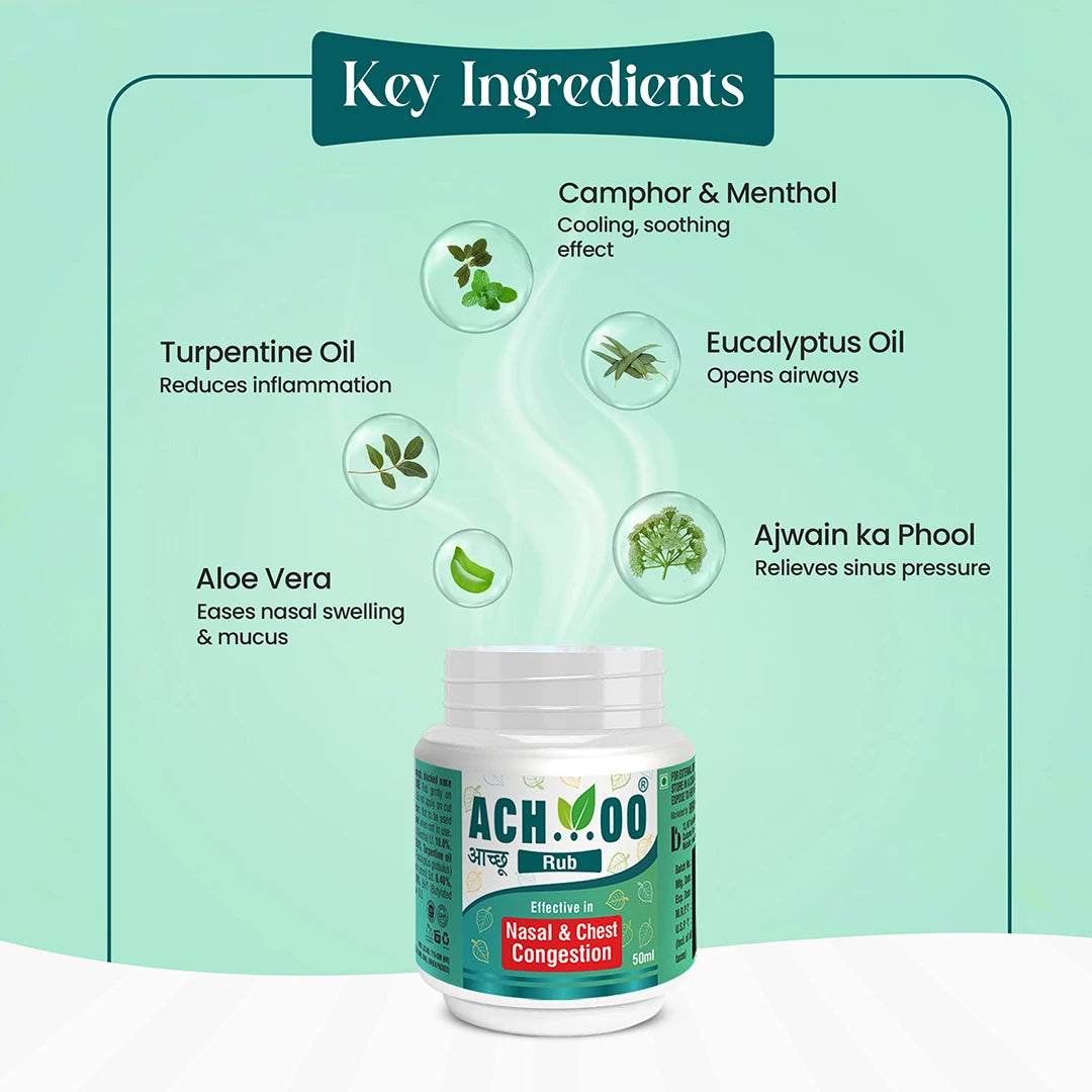 Achoo rub benefits ingredients