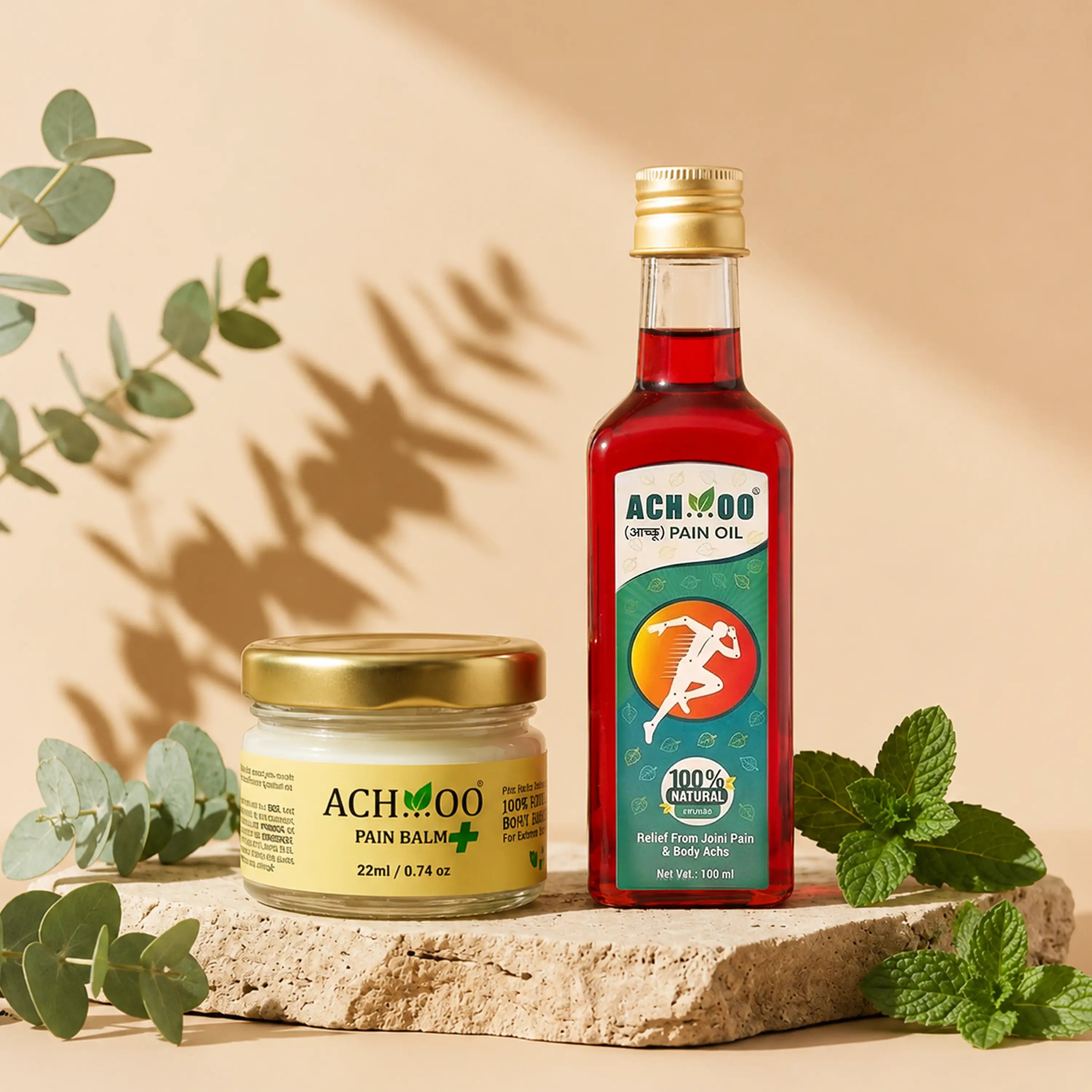 Herbal Relief Duo combo Pain balm(22ml) and oil(100ml)