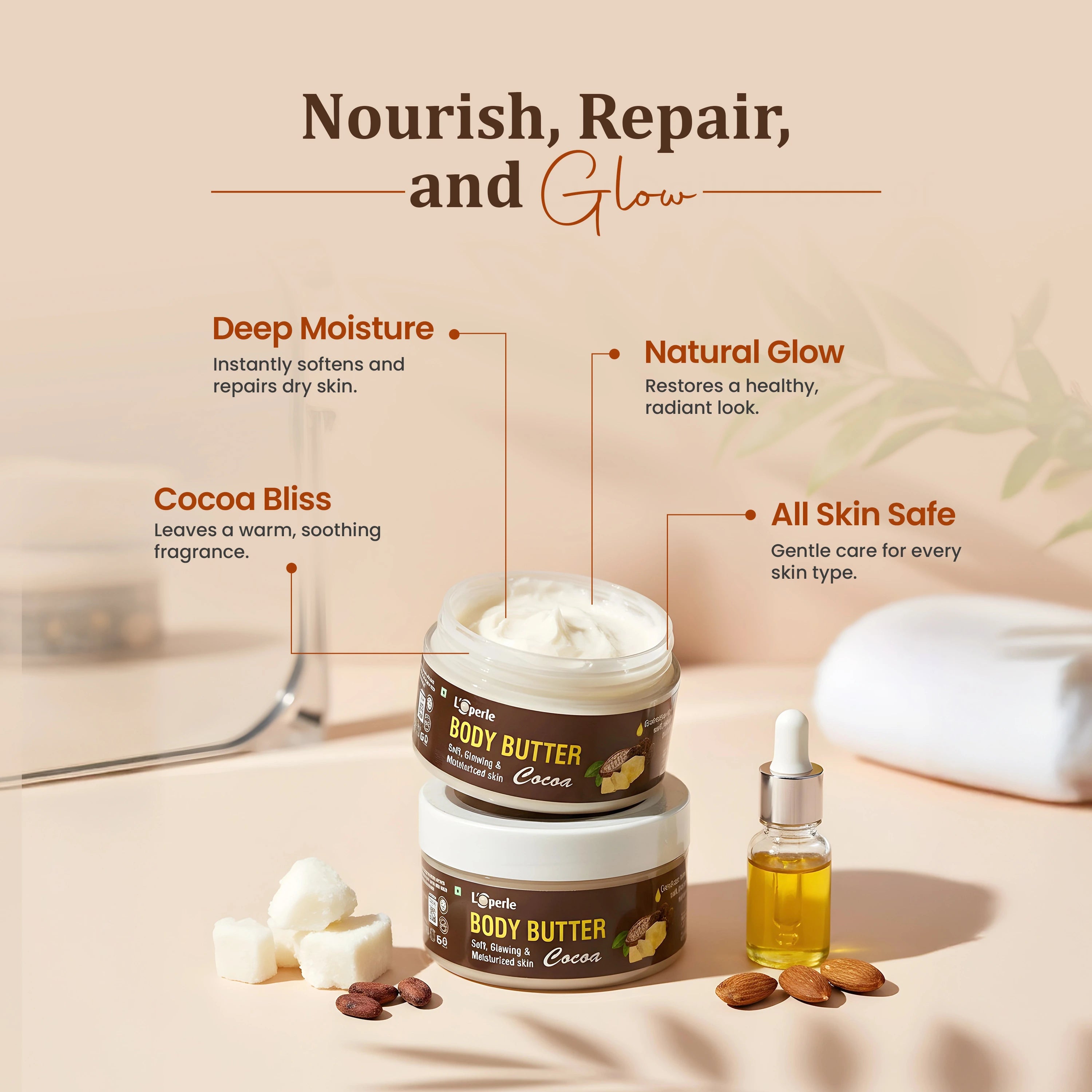 Loperle Body Butter for soft, smooth, and moisturizing skin