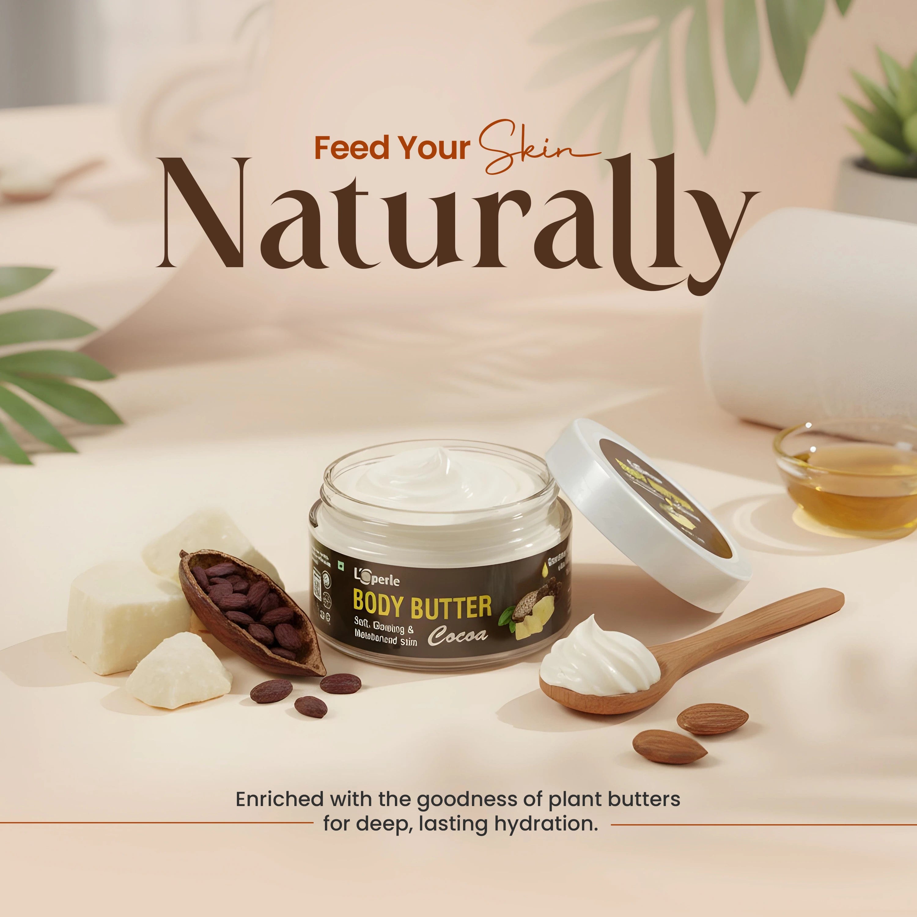 Natural herbal body butter cream