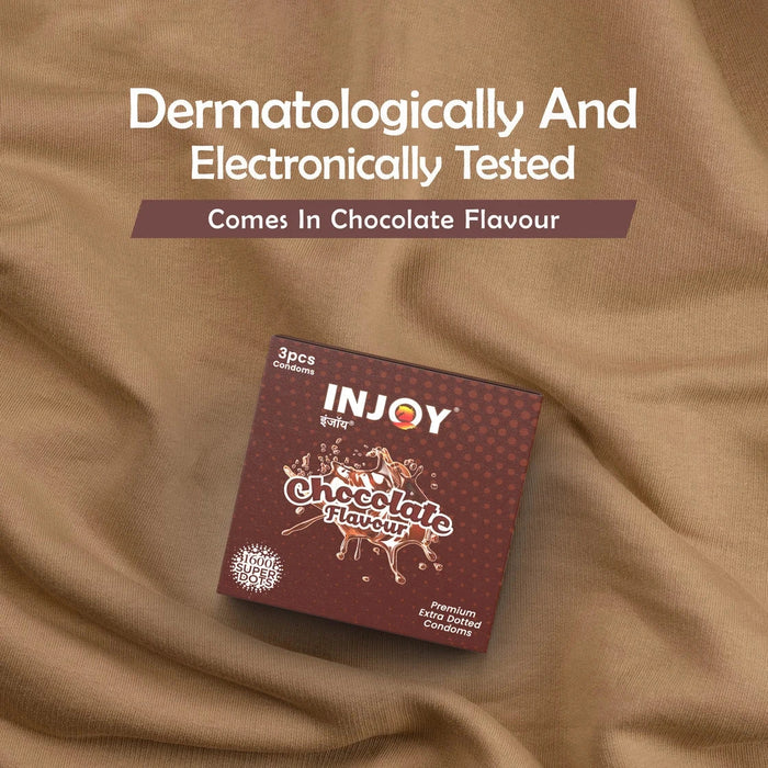 INJOY Flavoured Premium Extra Thin Condoms with 1600 Super Dots, Enjoy with Injoy