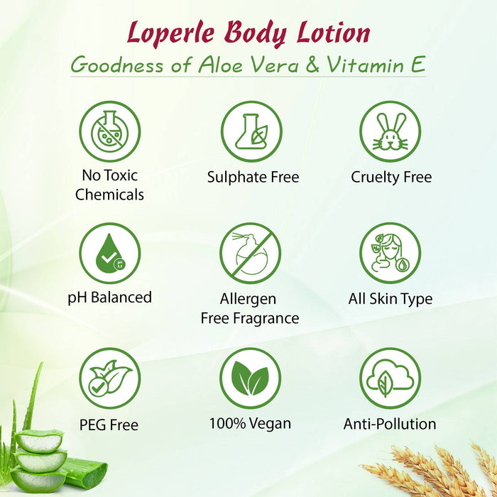 Loperle Body Lotion With Goodness Of Aloe Vera And Vit e 200 ml