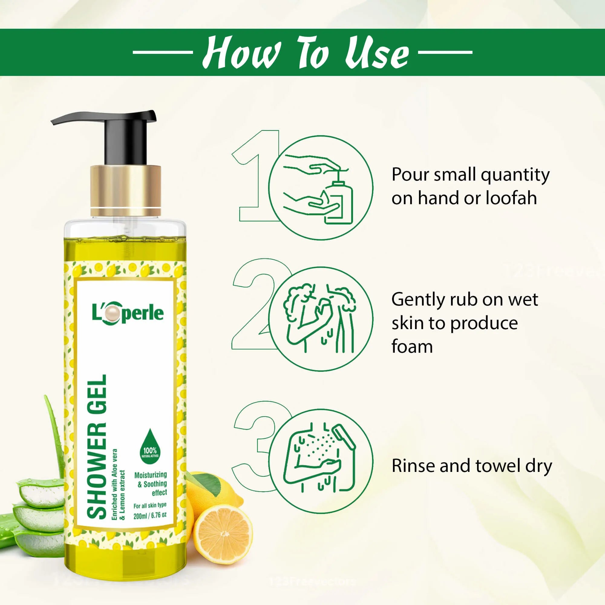 how to use shower gel