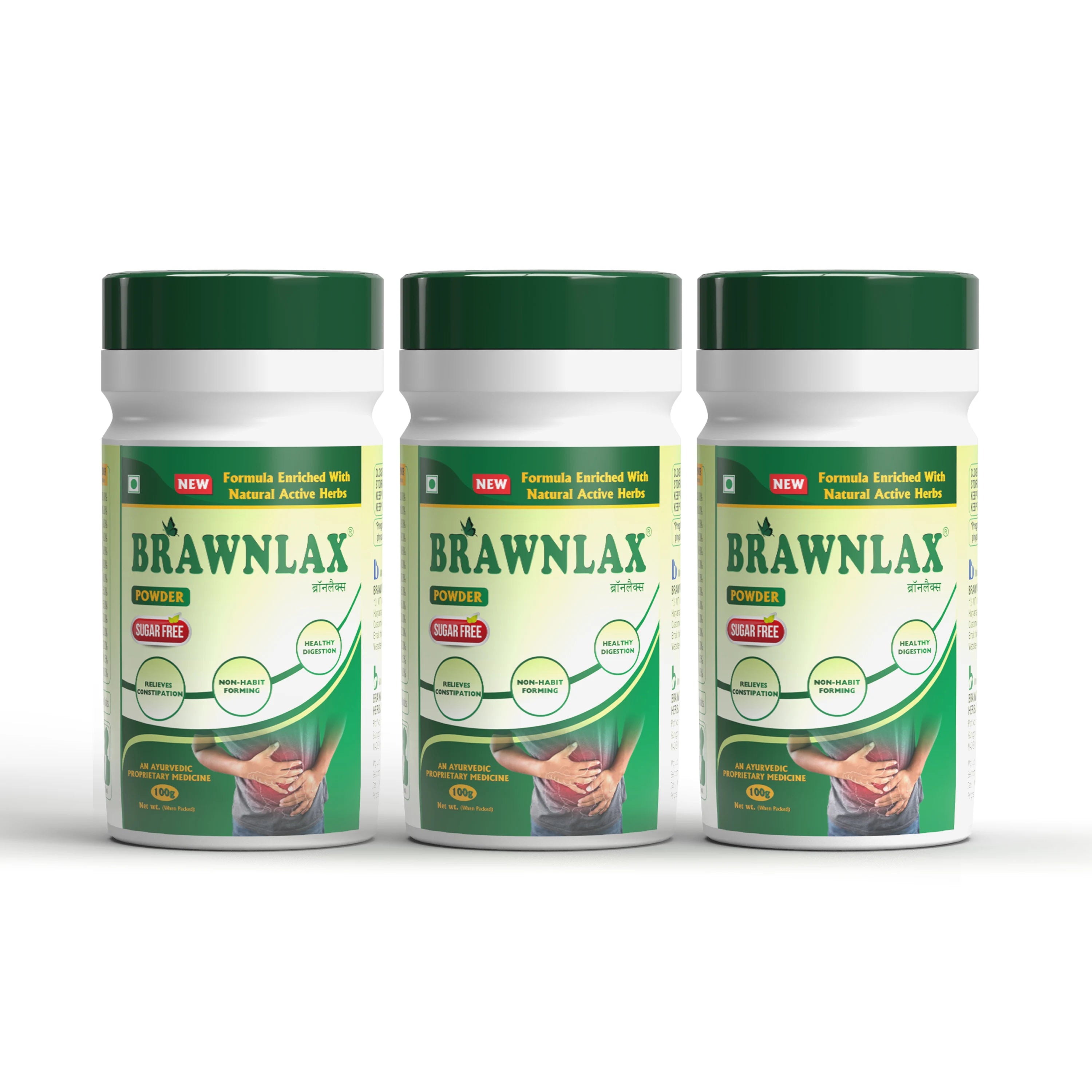 BRAWNLAX Constipation Relief Powder - 100 Gm - Brawn Herbal