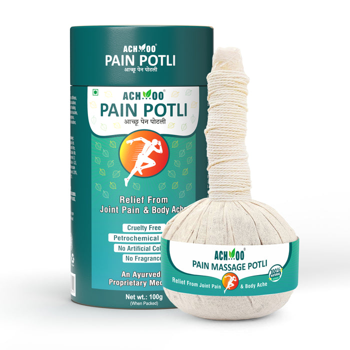 Achoo Pain Massage Potli - 100%  Ayurvedic Herbal Healing Massage Potli for Pain Relief | Joint Pain, Arthritis Pain, Back Pain